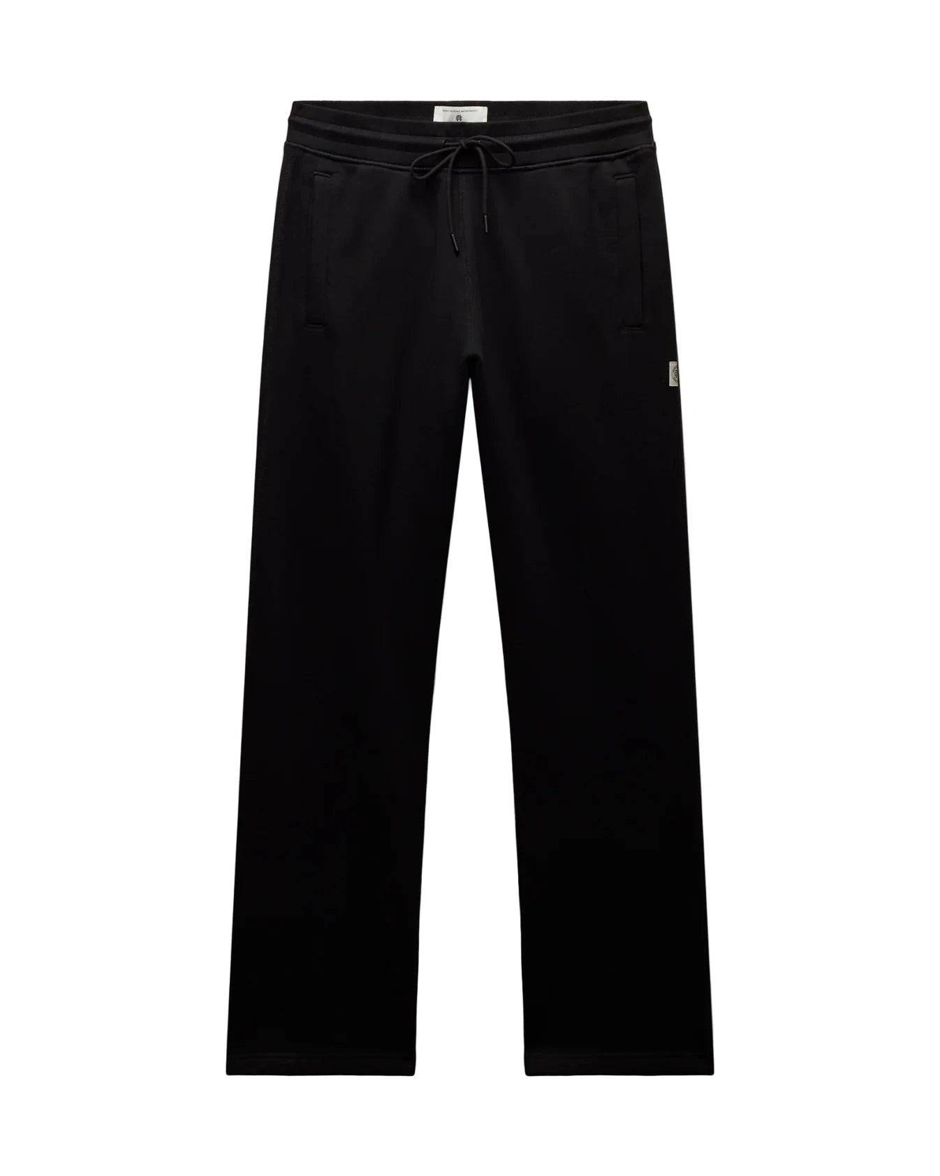 Brushed Fleece Straight Leg Standard Fit Sweatpant - Black