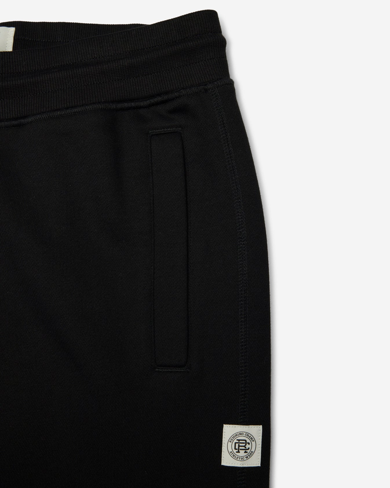 Brushed Fleece Straight Leg Standard Fit Sweatpant - Black