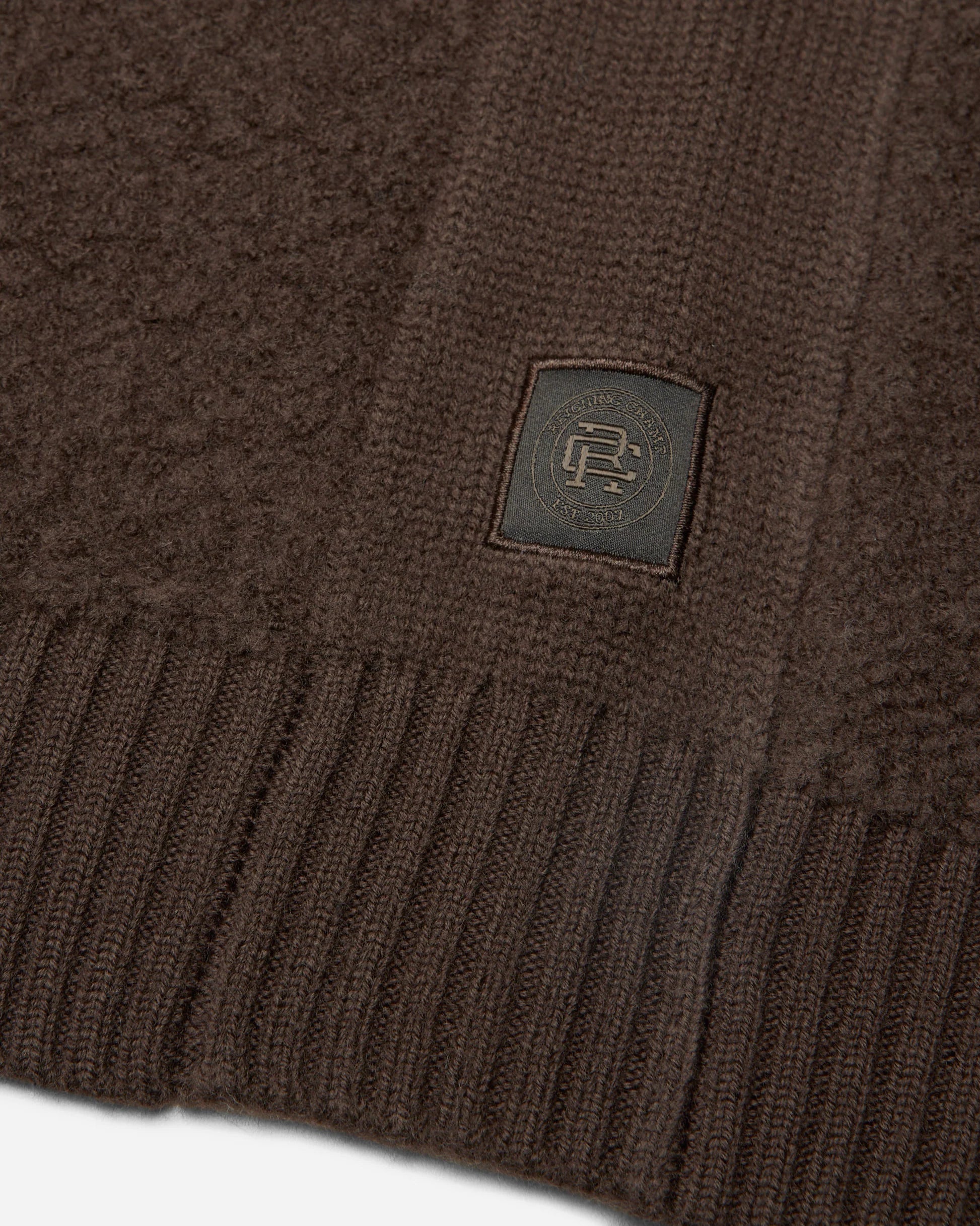 Textured Boucle Turf Hoodie Coffee