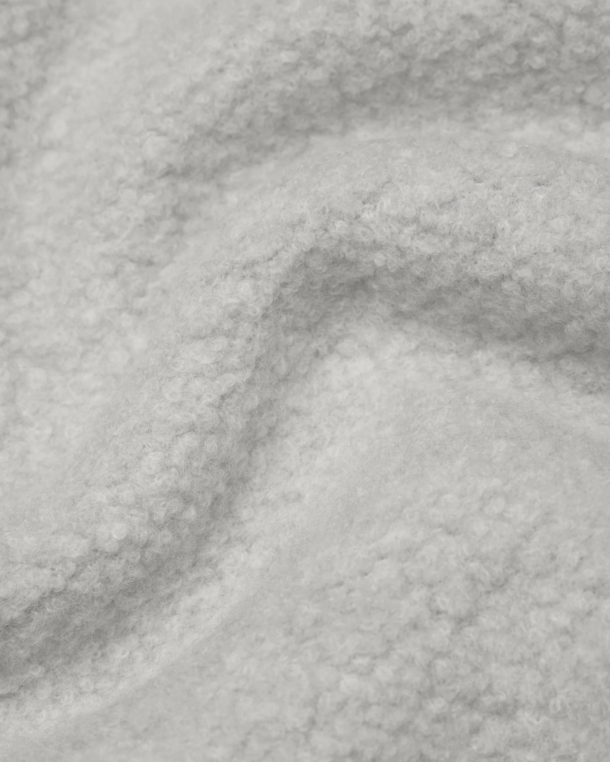 Textured Boucle Turf Hoodie Light Grey