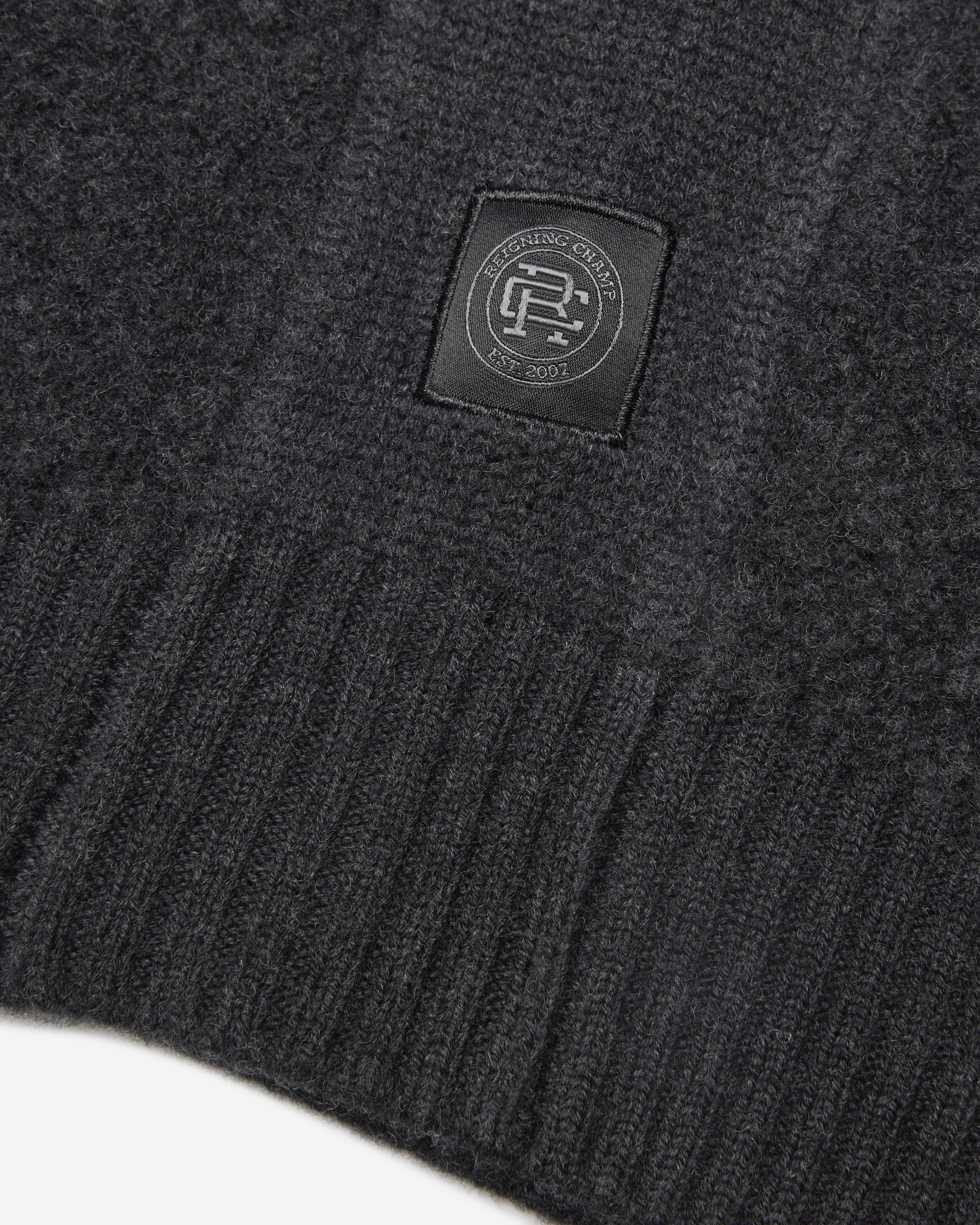 Textured Boucle Turf Cardigan Heather Black