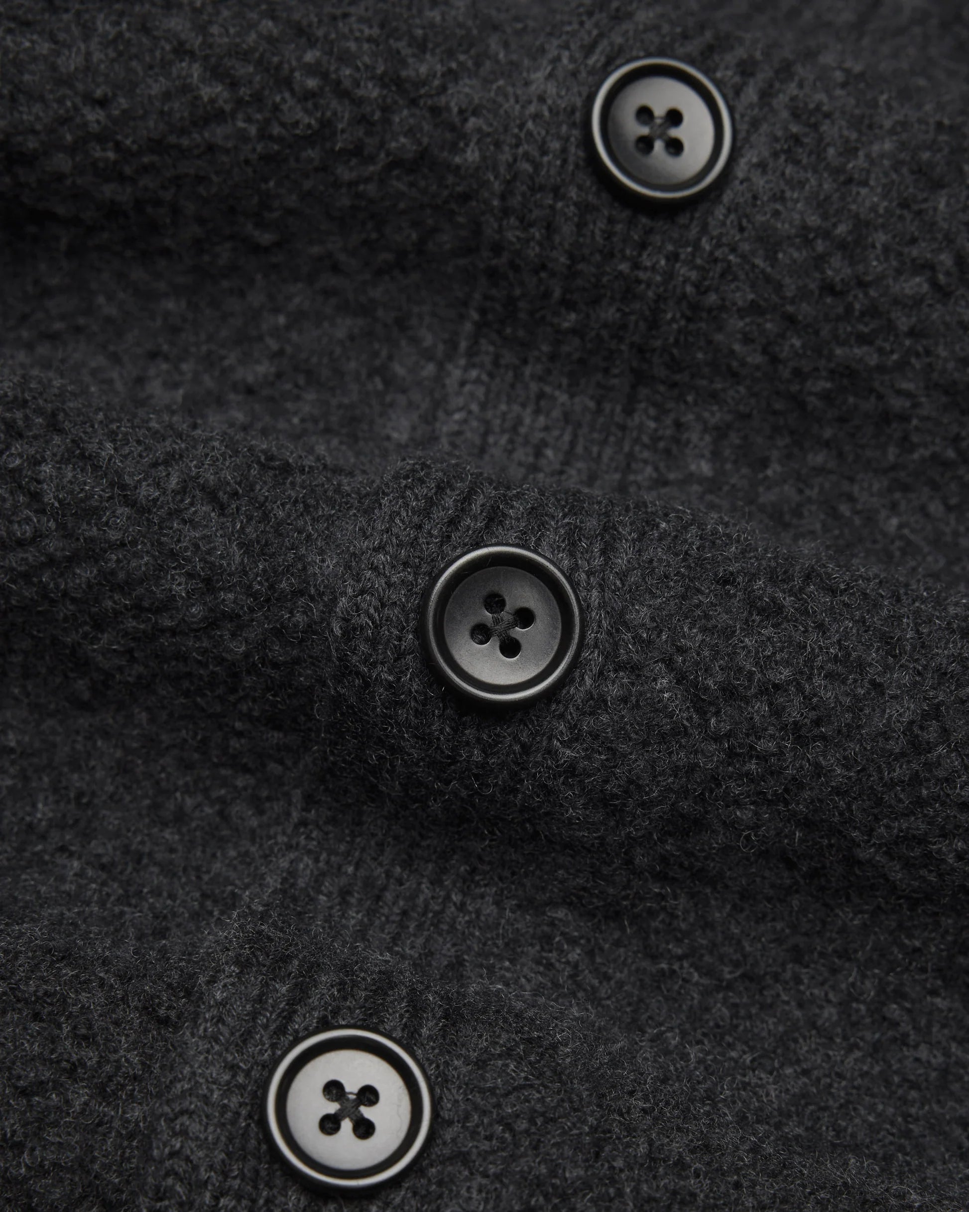 Textured Boucle Turf Cardigan Heather Black