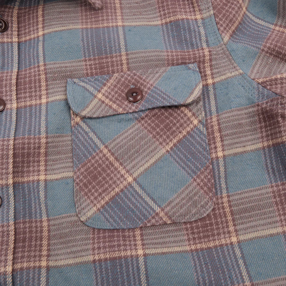 Jepson Dusty Blue Plaid Shirt