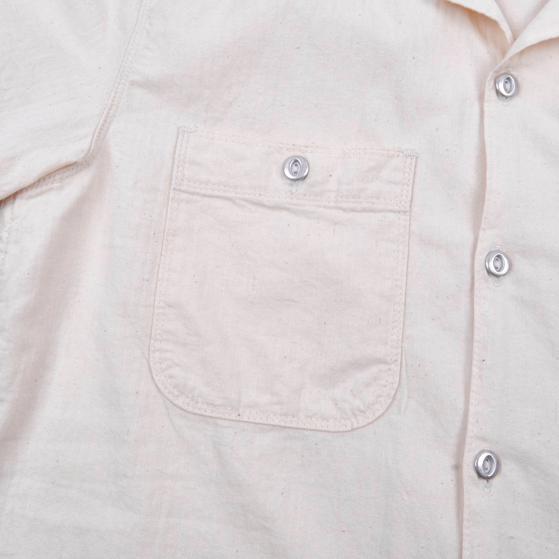 Dayton 5oz Short Sleeve Natural Herringbone