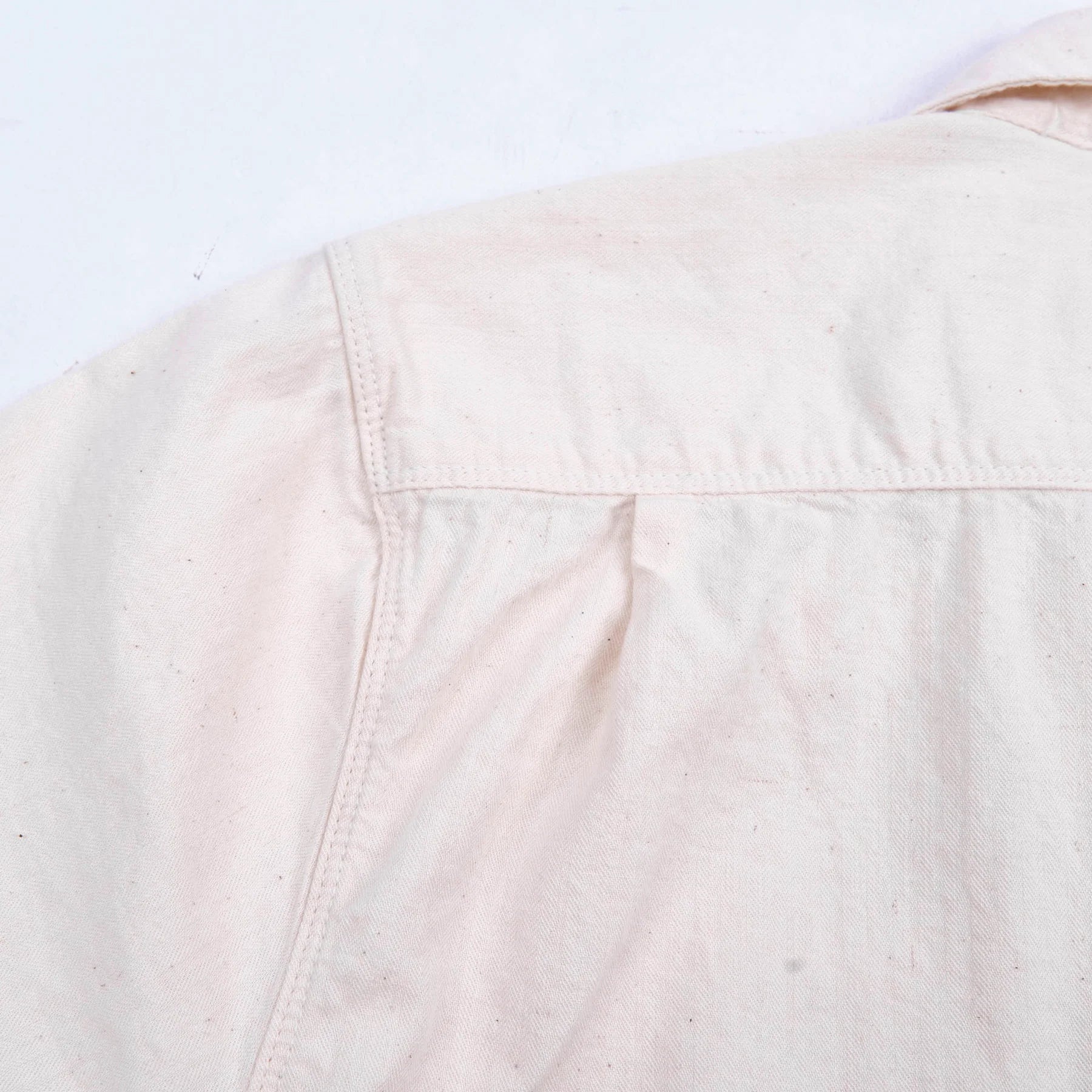 Dayton 5oz Short Sleeve Natural Herringbone