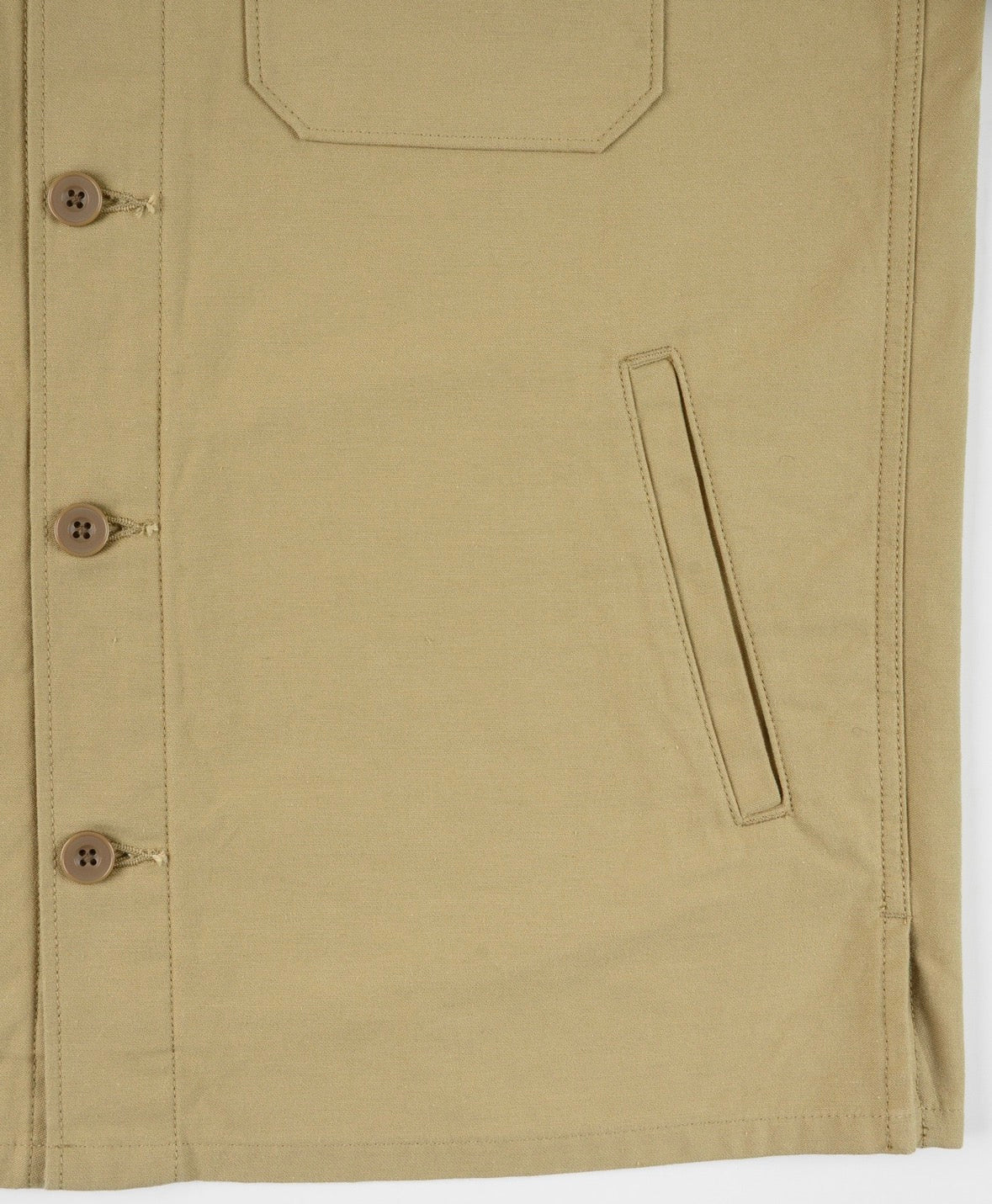 IHSH-451-KHA 9oz Cotton Sateen Military CPO Shirt - Khaki