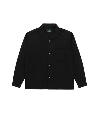Black shirt with collar on a white background