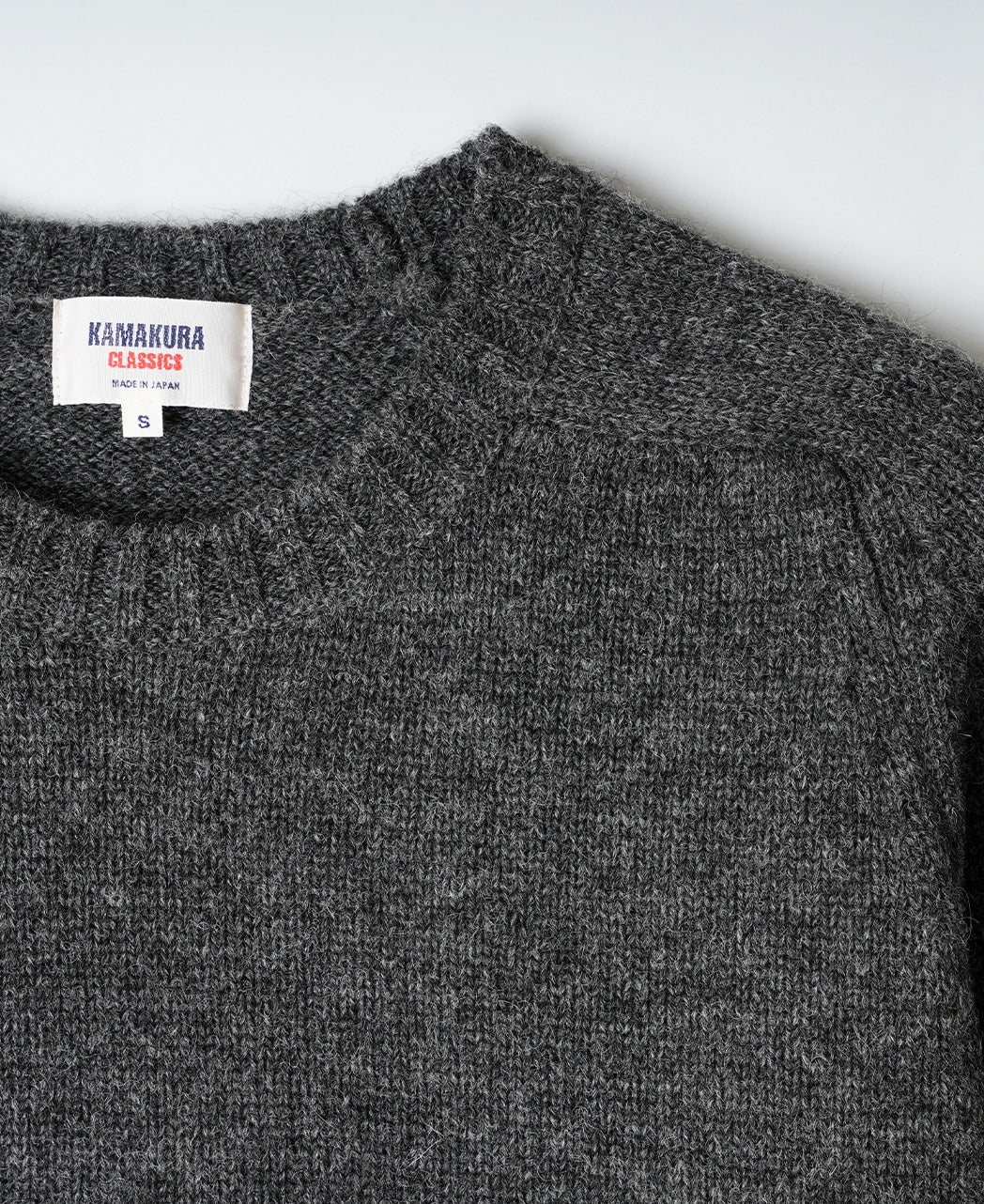 5 gauge Shetland Crewneck Gray