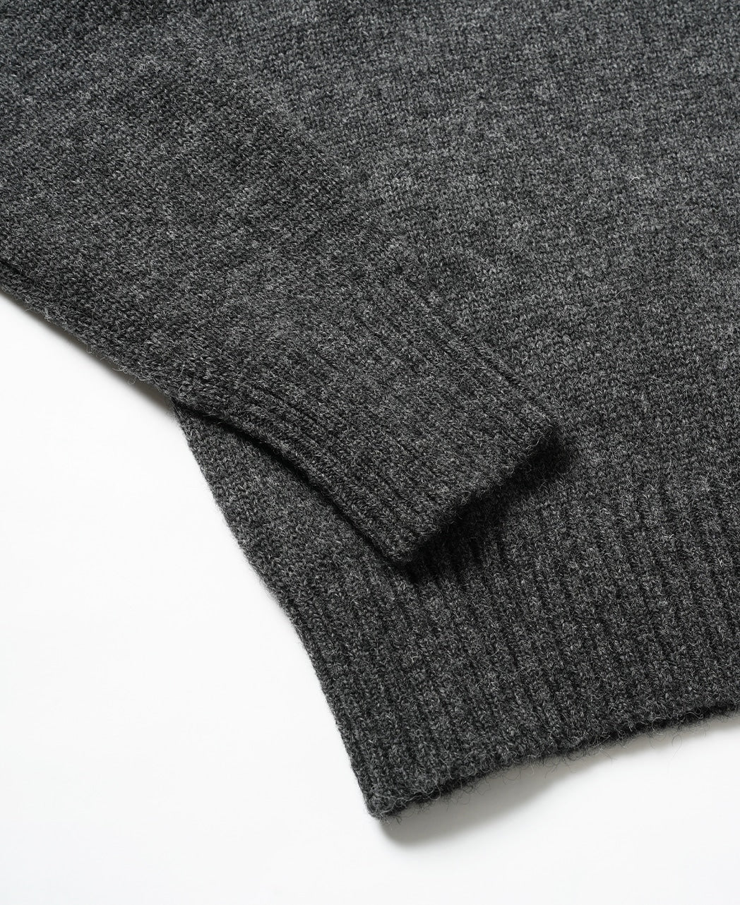 5 gauge Shetland Crewneck Gray