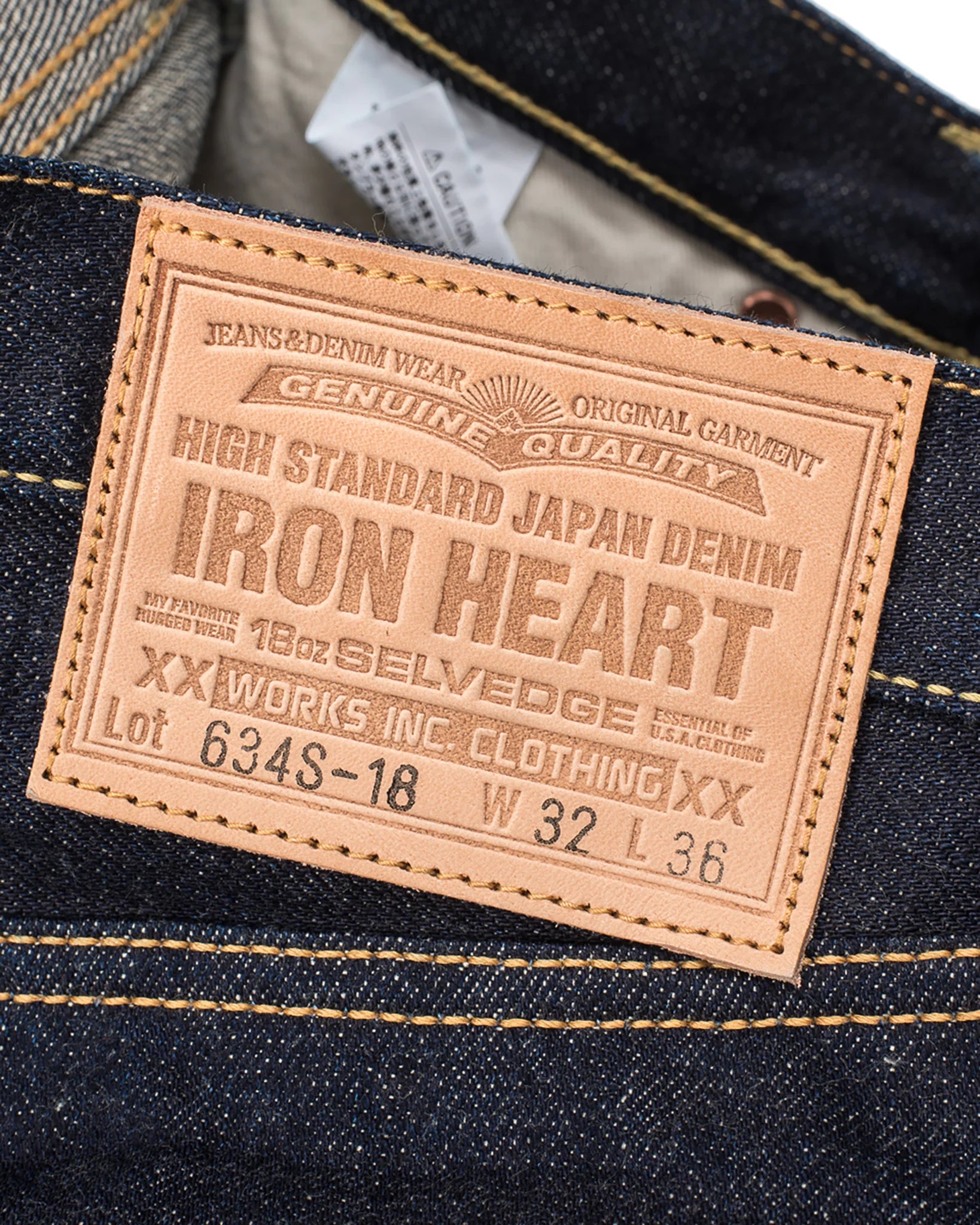 IH-634S-18 18oz Vintage Selvedge Denim Straight Cut Indigo
