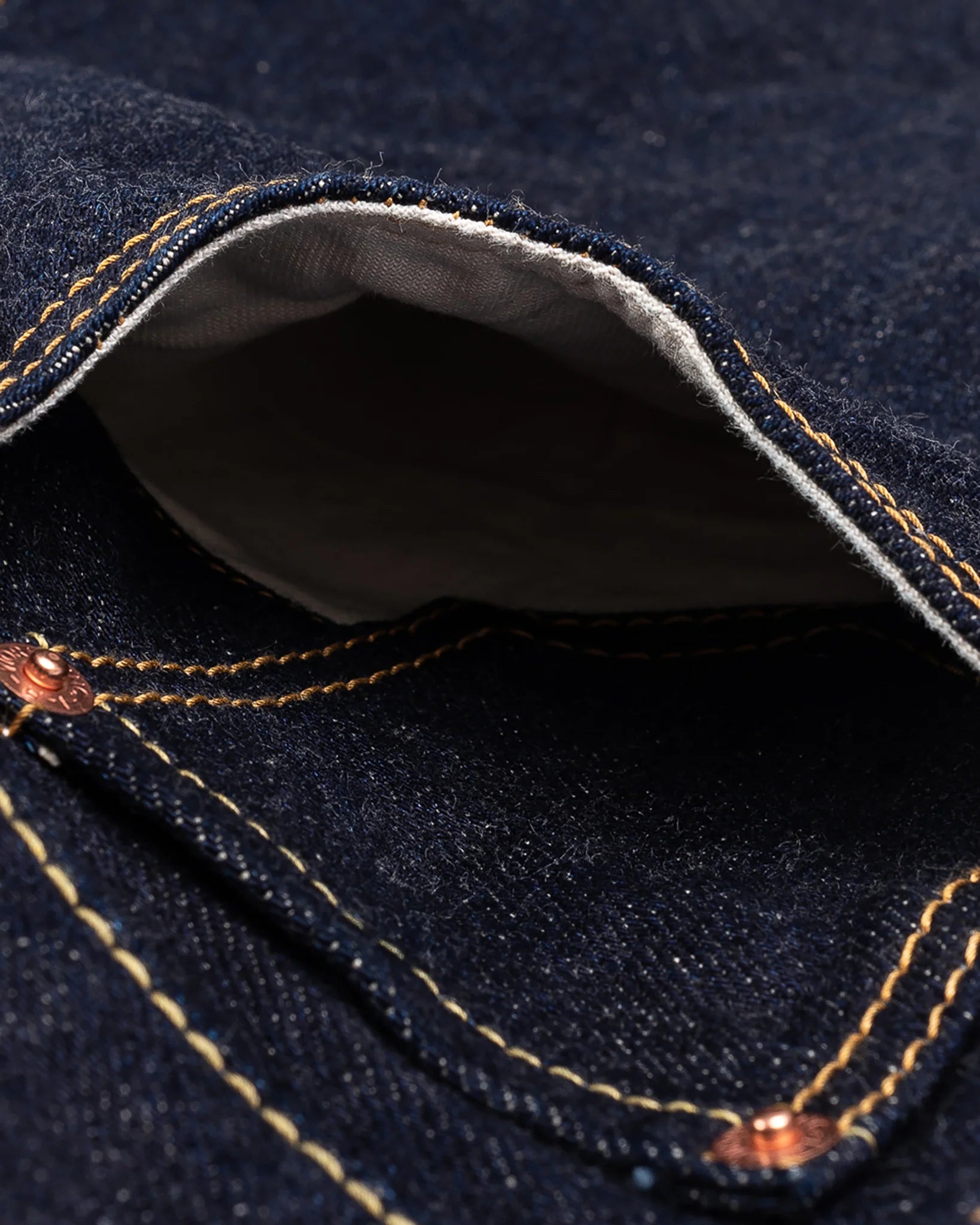 IH-634S-18 18oz Vintage Selvedge Denim Straight Cut Indigo