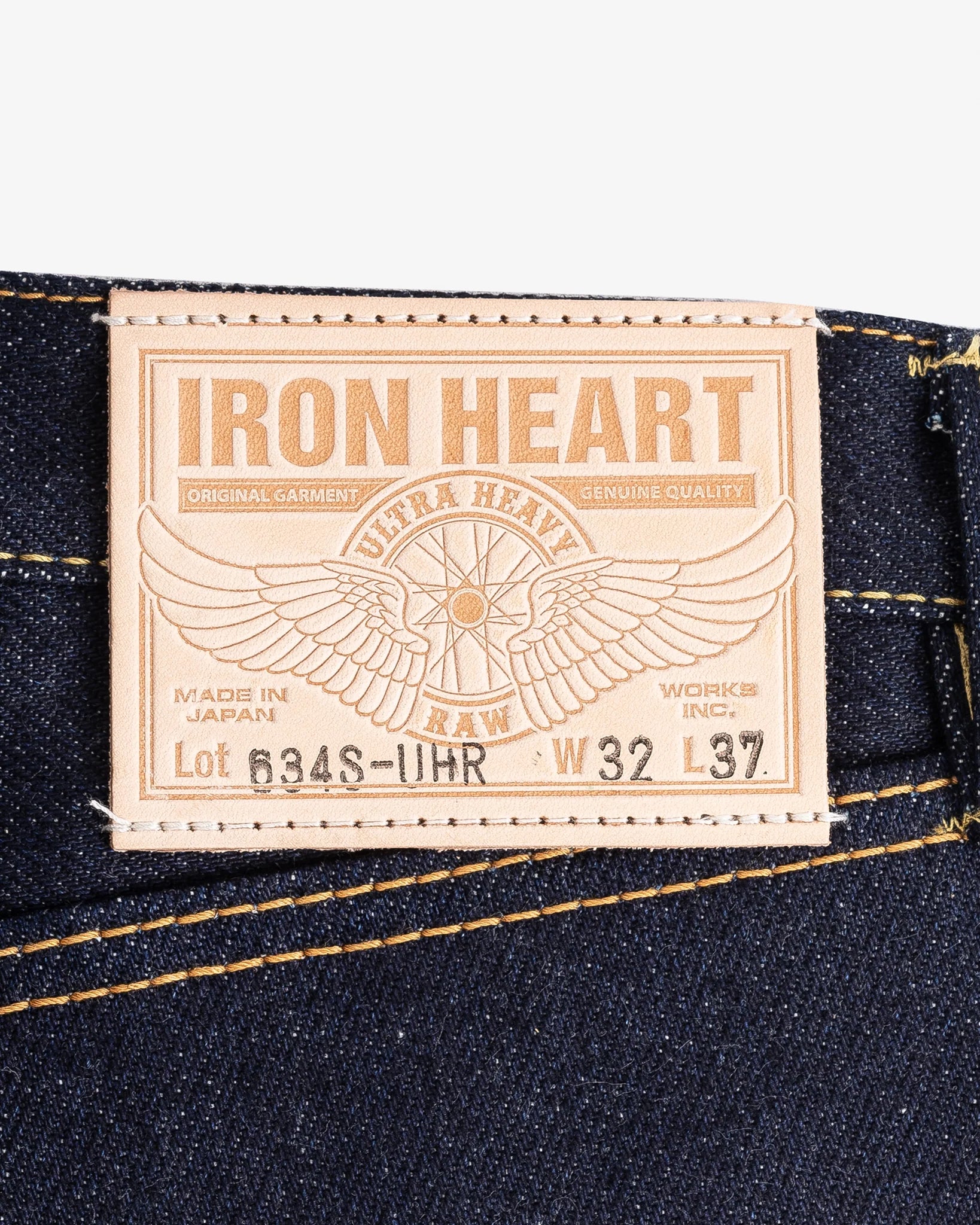 IH-634S-UHR 21/23oz Ultra Heavy Raw Selvedge Denim Straight Cut Indigo