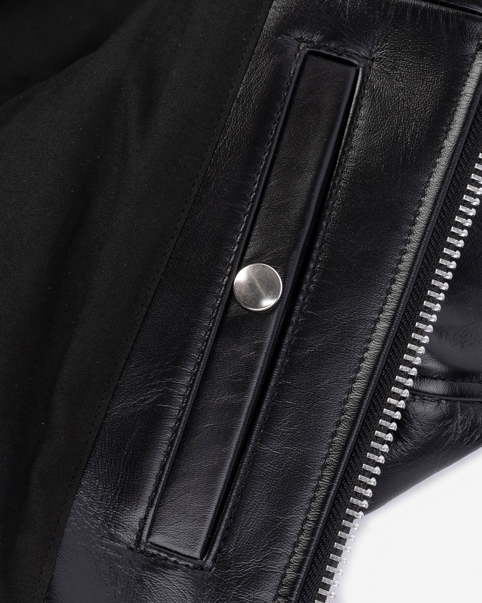 IHJ-54-BLK Japanese Horsehide Rider’s Jacket with Collar Black (Tea-Core Dyed)