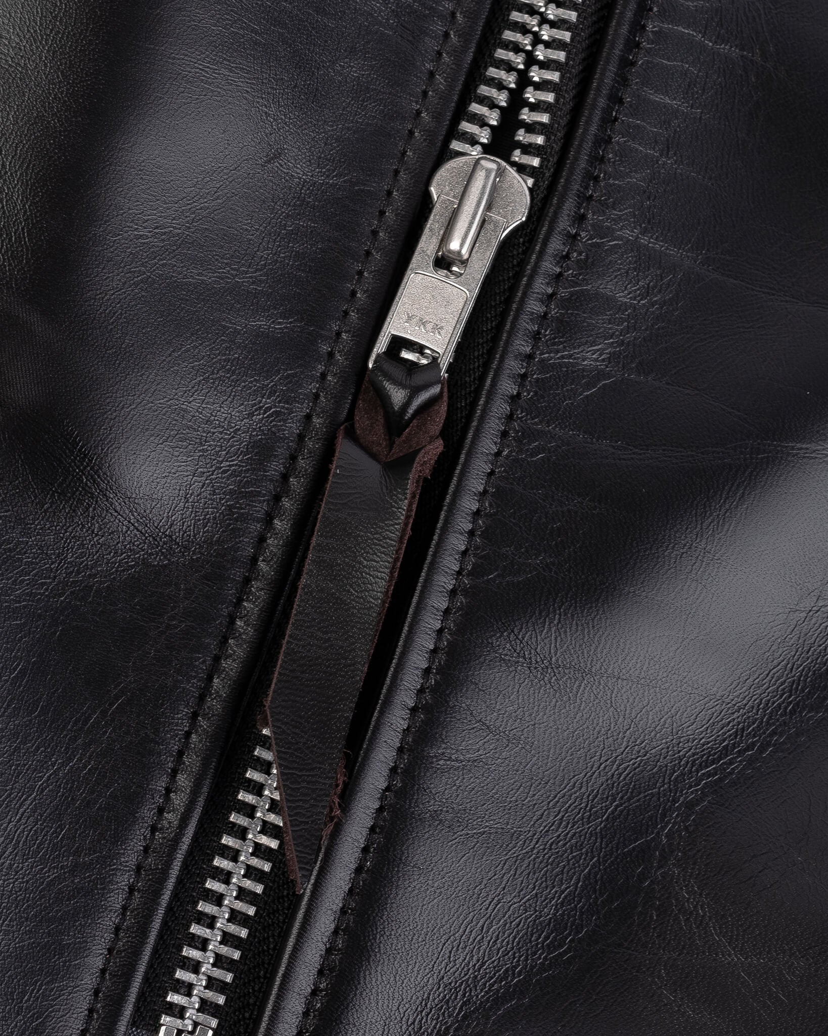 IHJ-54-BLK Japanese Horsehide Rider’s Jacket with Collar Black (Tea-Core Dyed)