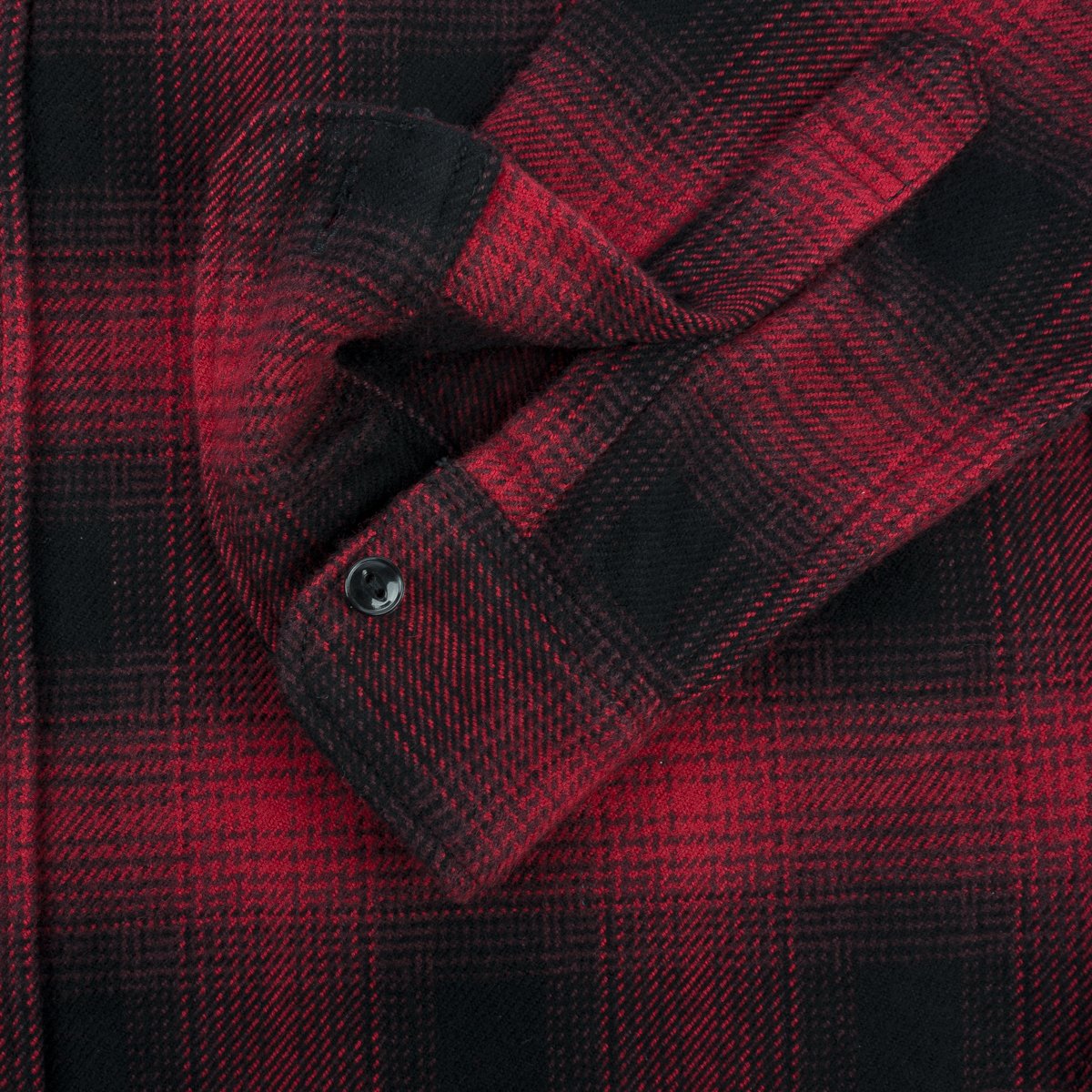 IHSH-265-RED Ultra Heavy Flannel Ombré Check Work Shirt Red/Black