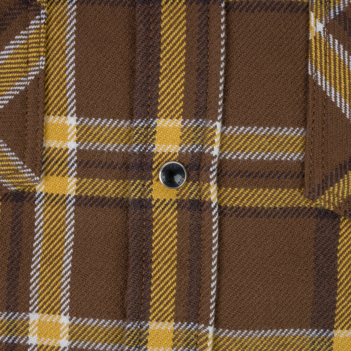 IHSH-372-BRN Ultra Heavy Flannel Brown Crazy Western Shirt