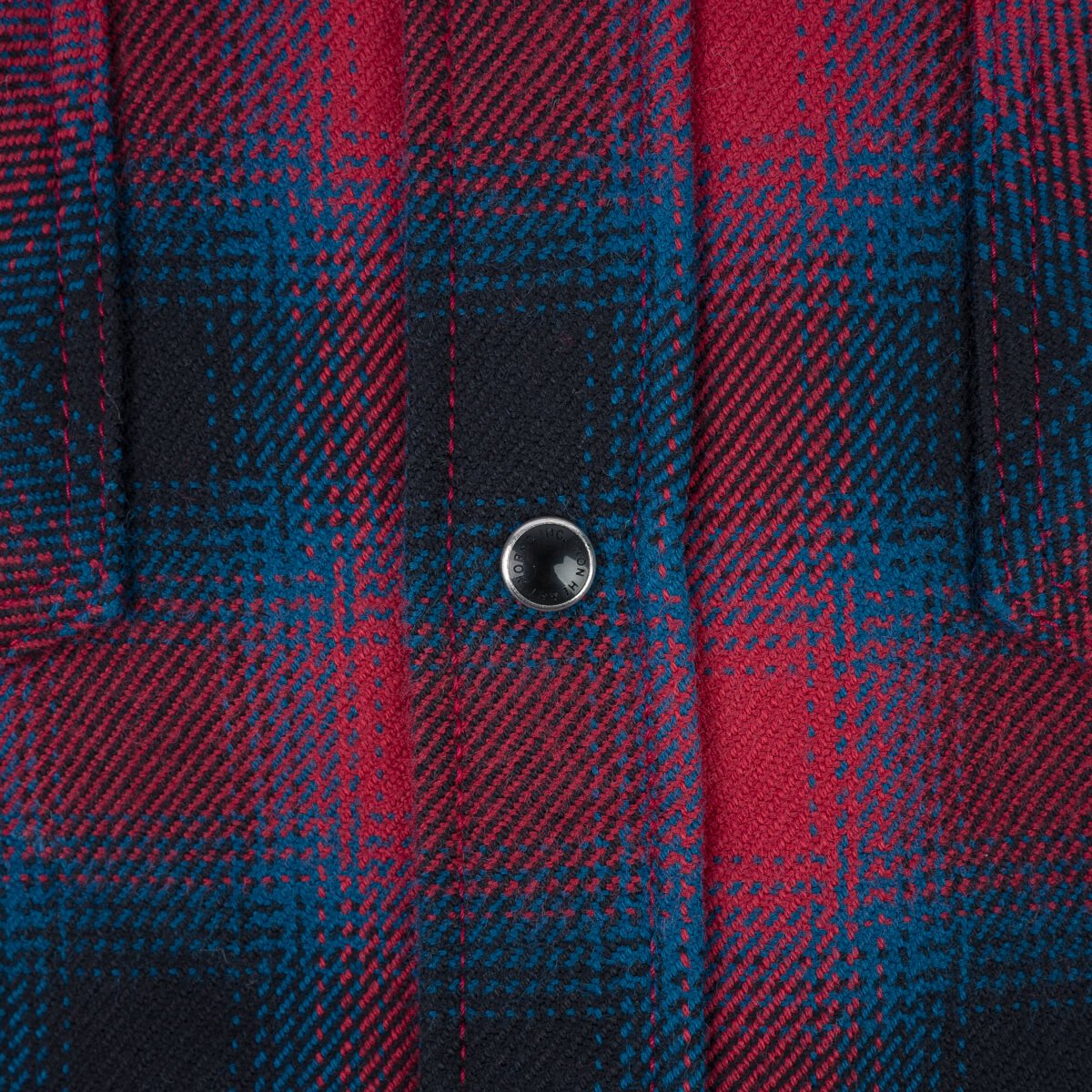 IHSH-373-RED Ultra Heavy Flannel Ombre Check Western Shirt Red