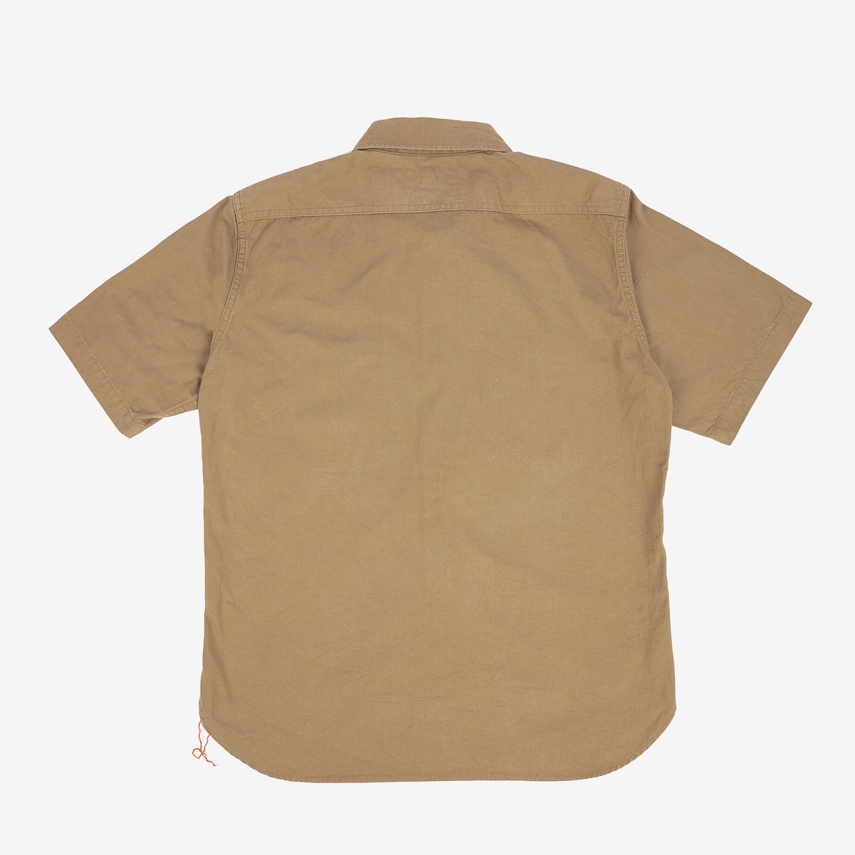 IHSH-393-KHA 7oz Fatigue Cloth Short Sleeved Work Shirt Khaki