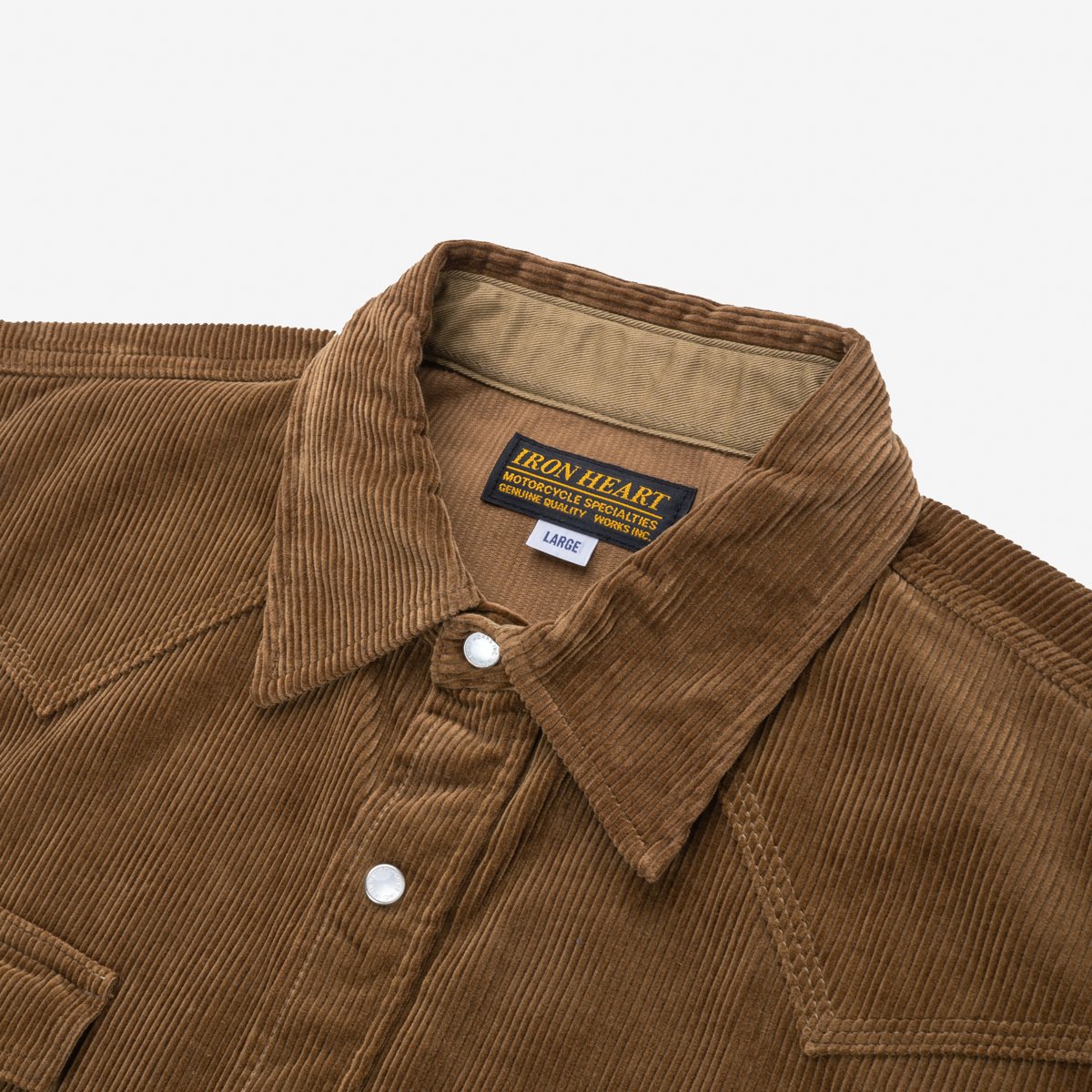 IHSH-398-CAM 11oz Corduroy Western Shirt Camel