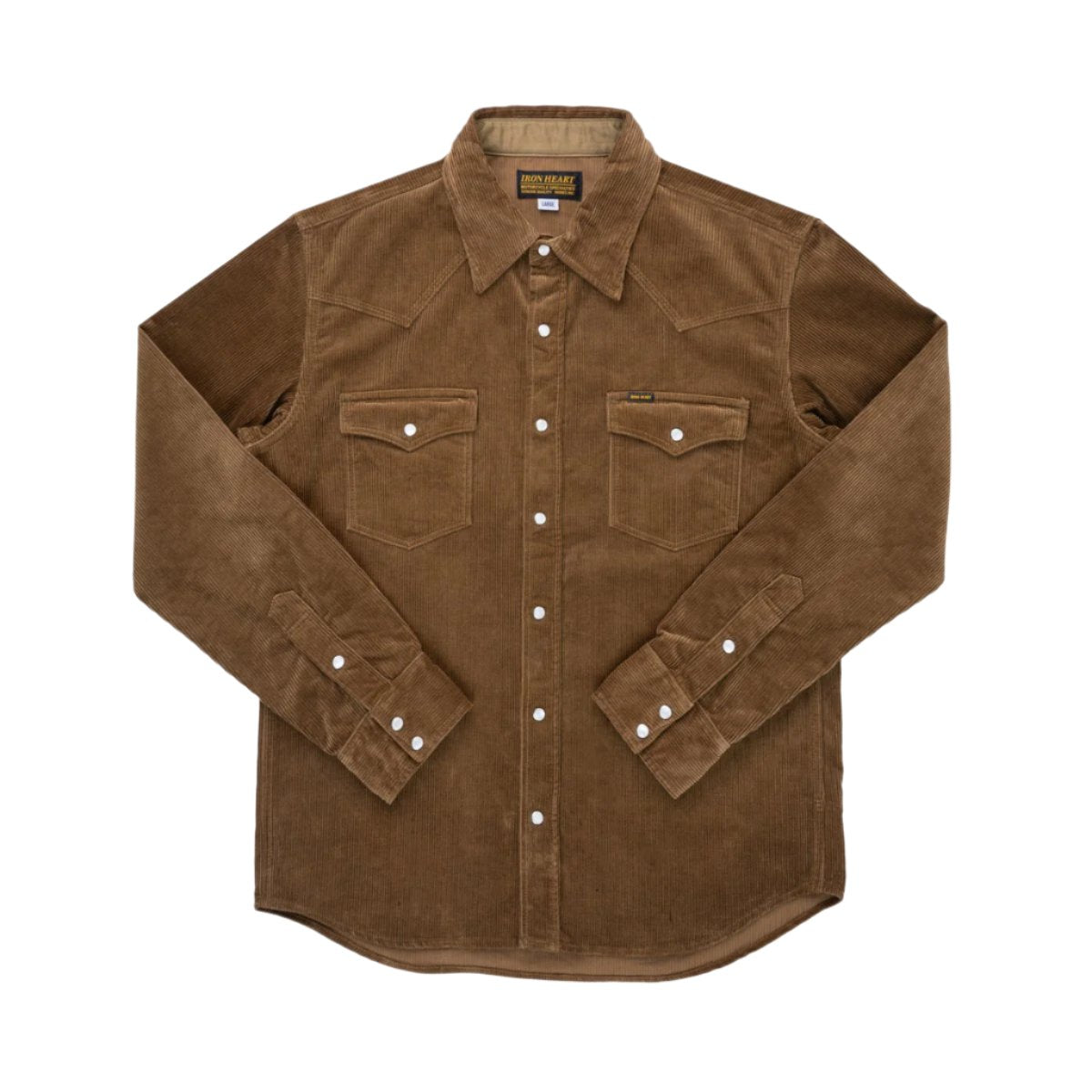 IHSH-398-CAM 11oz Corduroy Western Shirt Camel