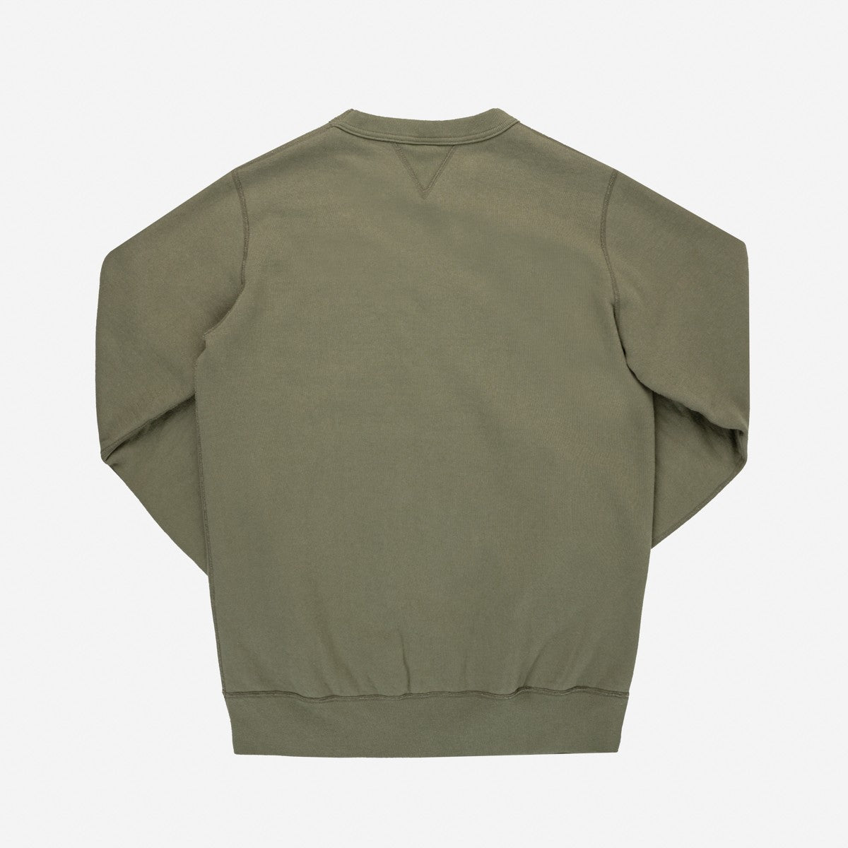 IHSW-69L-BLK 14oz Ultra Heavyweight Loopwheel Cotton Crew Neck Sweat - Olive