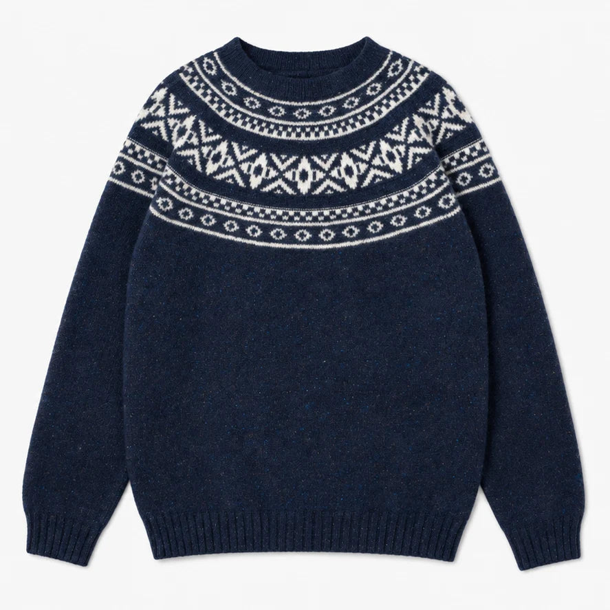 Fair Isle Sweater Scottish Collection - Navy