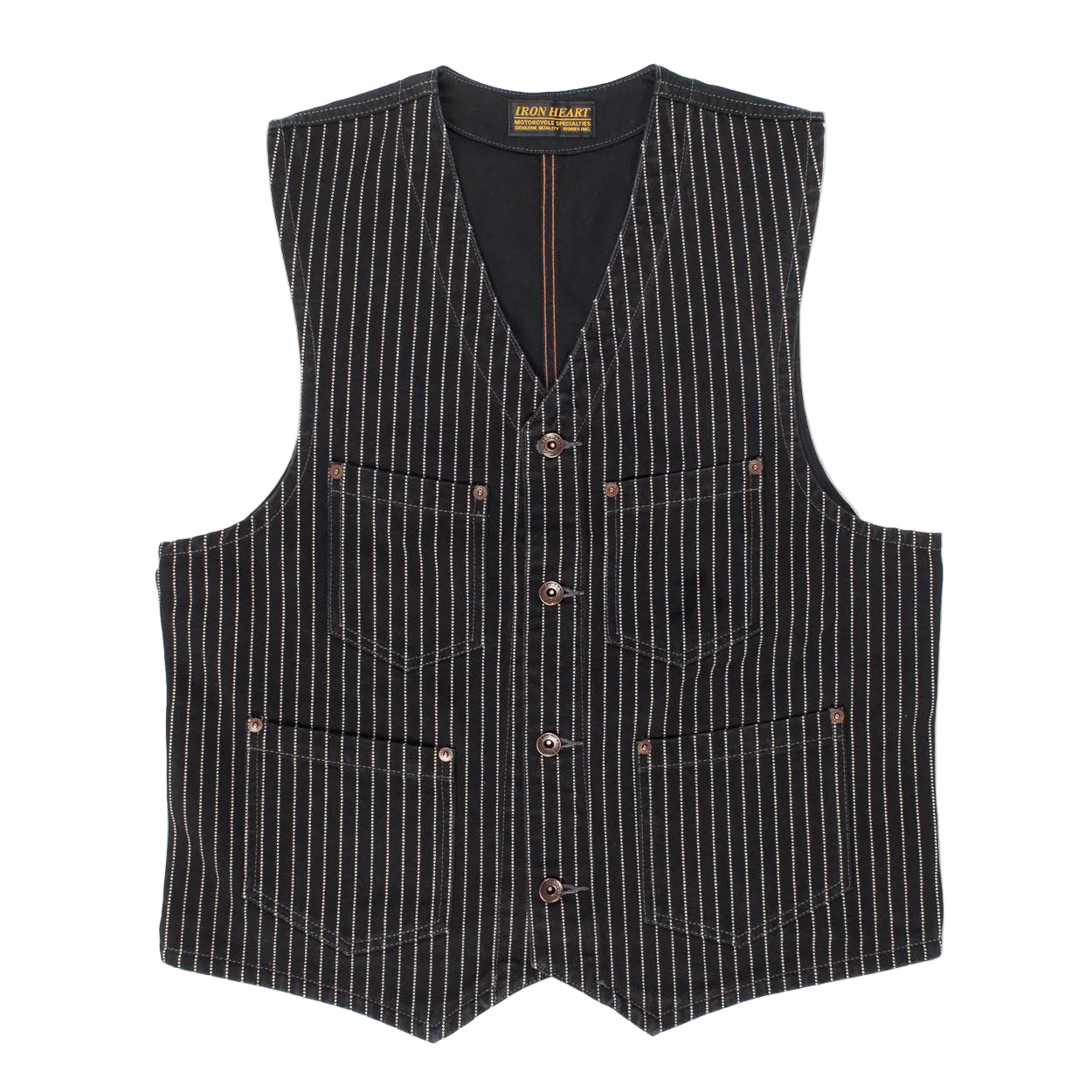 IHV-02-BLK 12oz Wabash /Duck Work Vest Black/Black