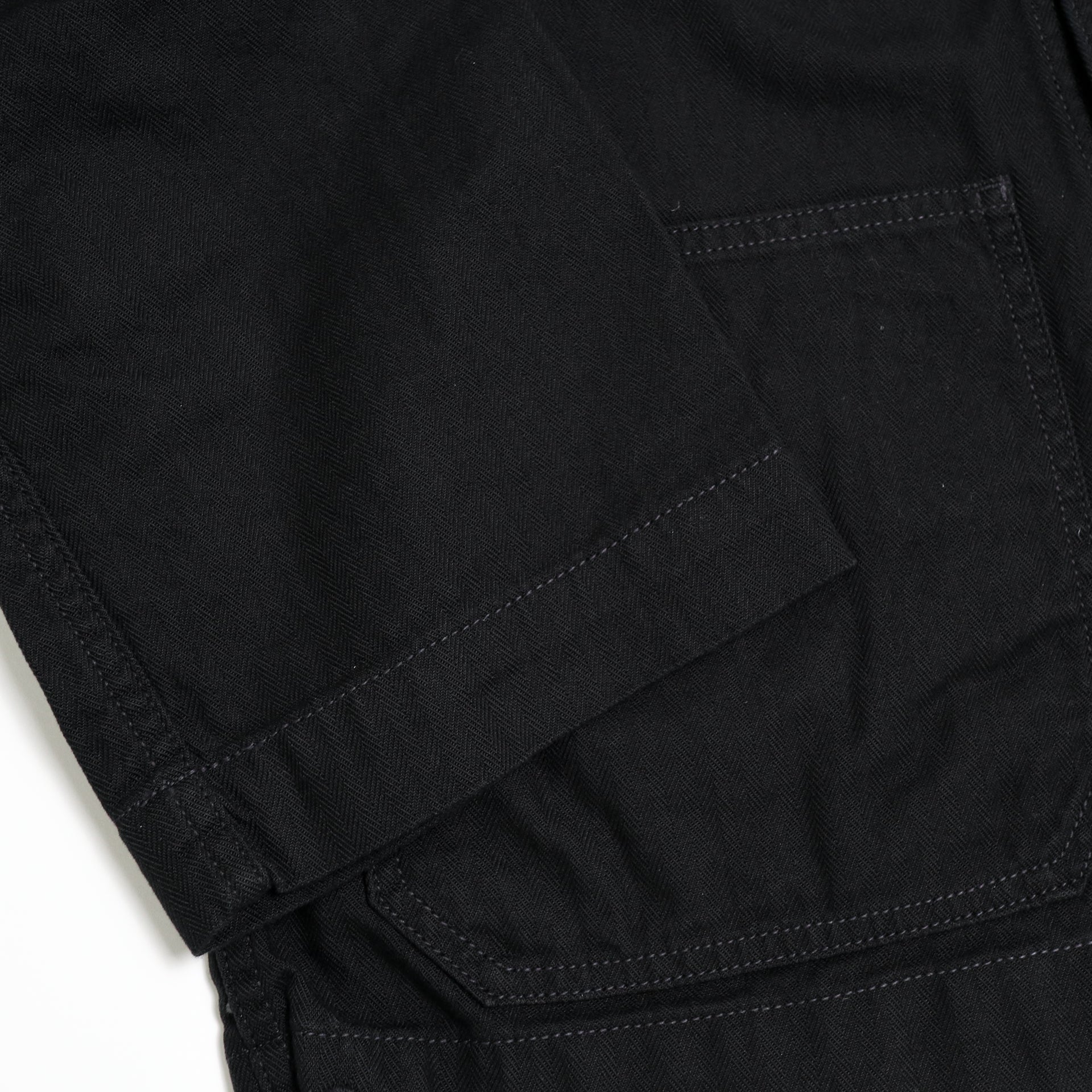 2052-2 USN Shawl Collar Herringbone Coverall Black