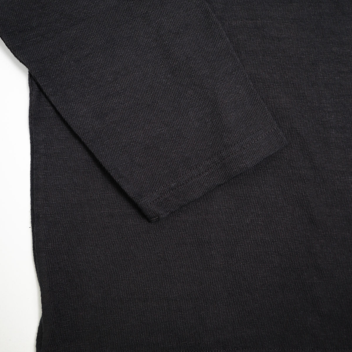 No. 8 Slub Nep Long Sleeve T-Shirt Black
