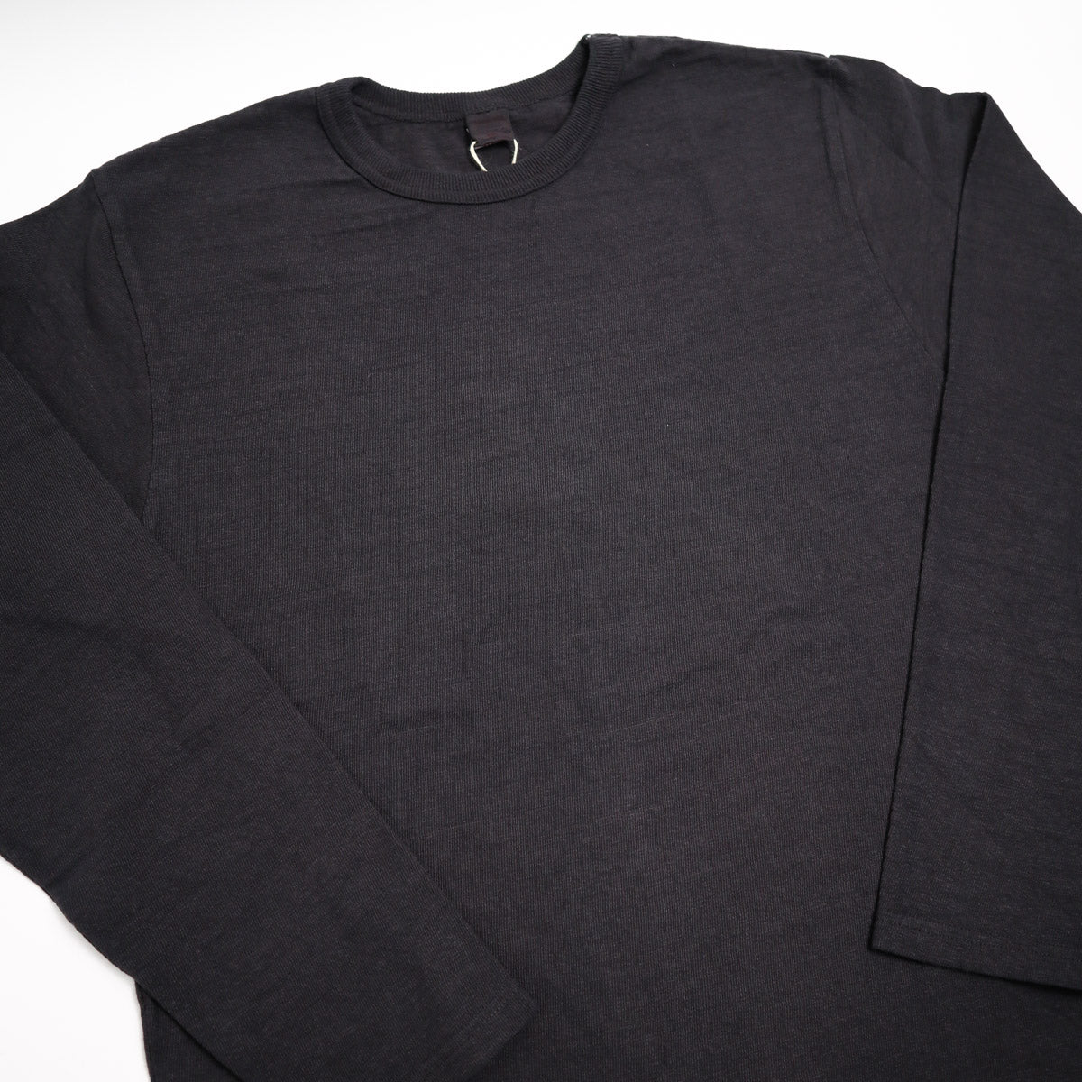 No. 8 Slub Nep Long Sleeve T-Shirt Black
