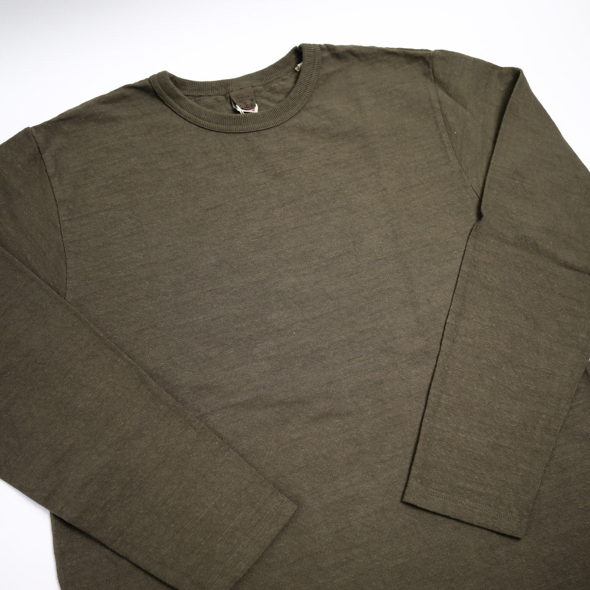 No. 8 Slub Nep Long Sleeve T-Shirt Olive