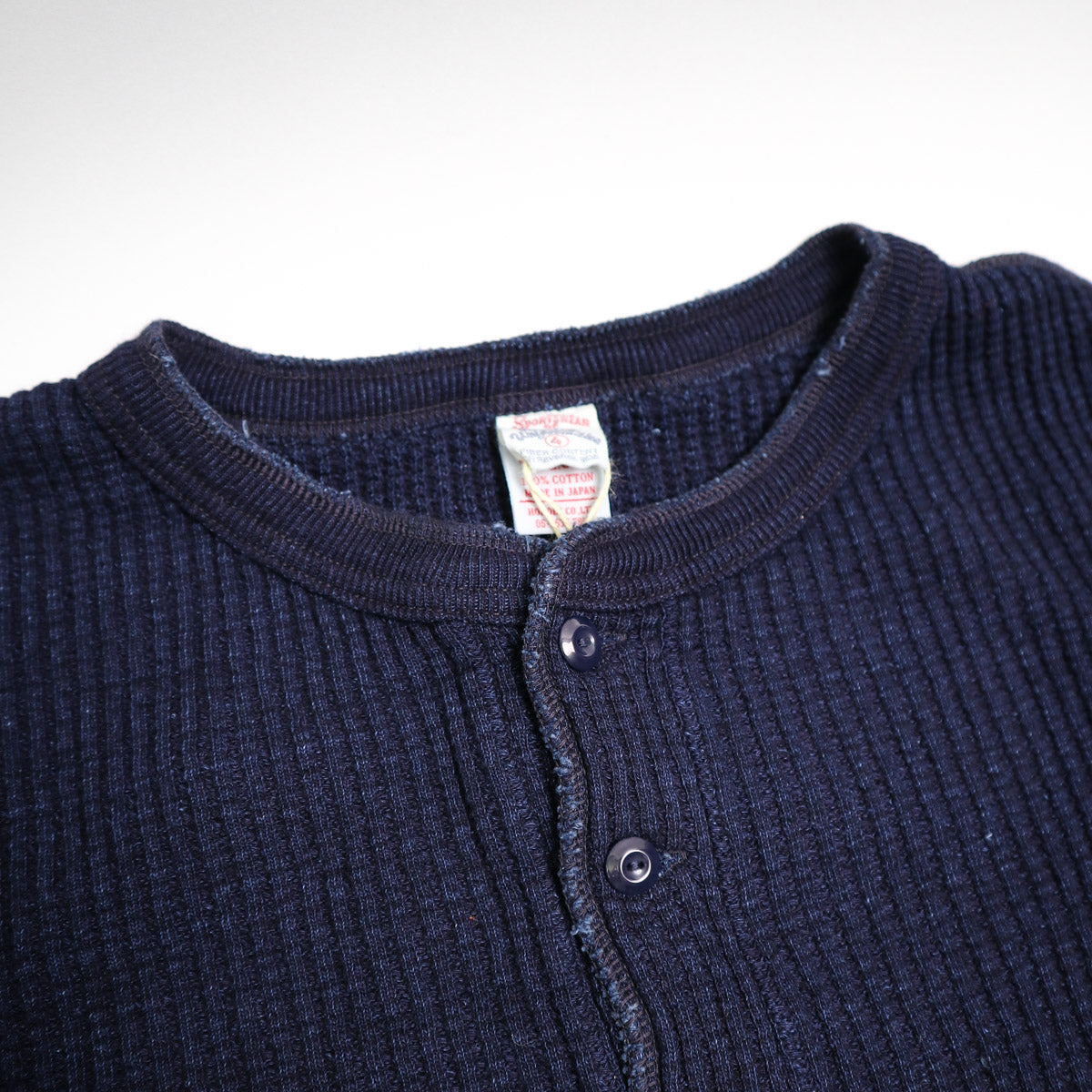 Big Waffle Henley Thermal Indigo