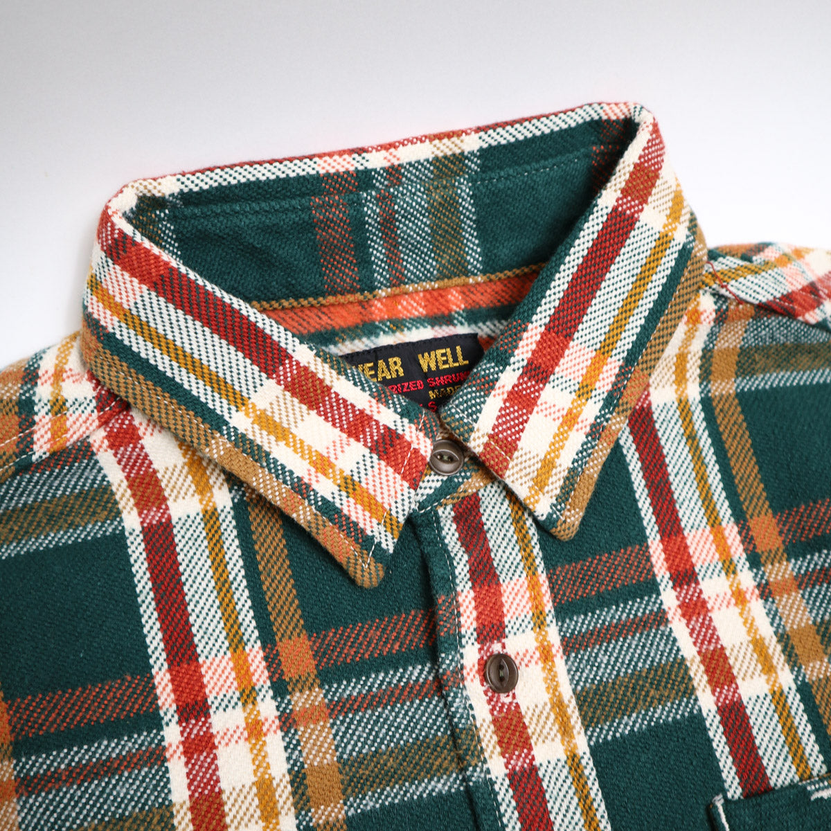 502553 Heavy Flannel Shirt Green