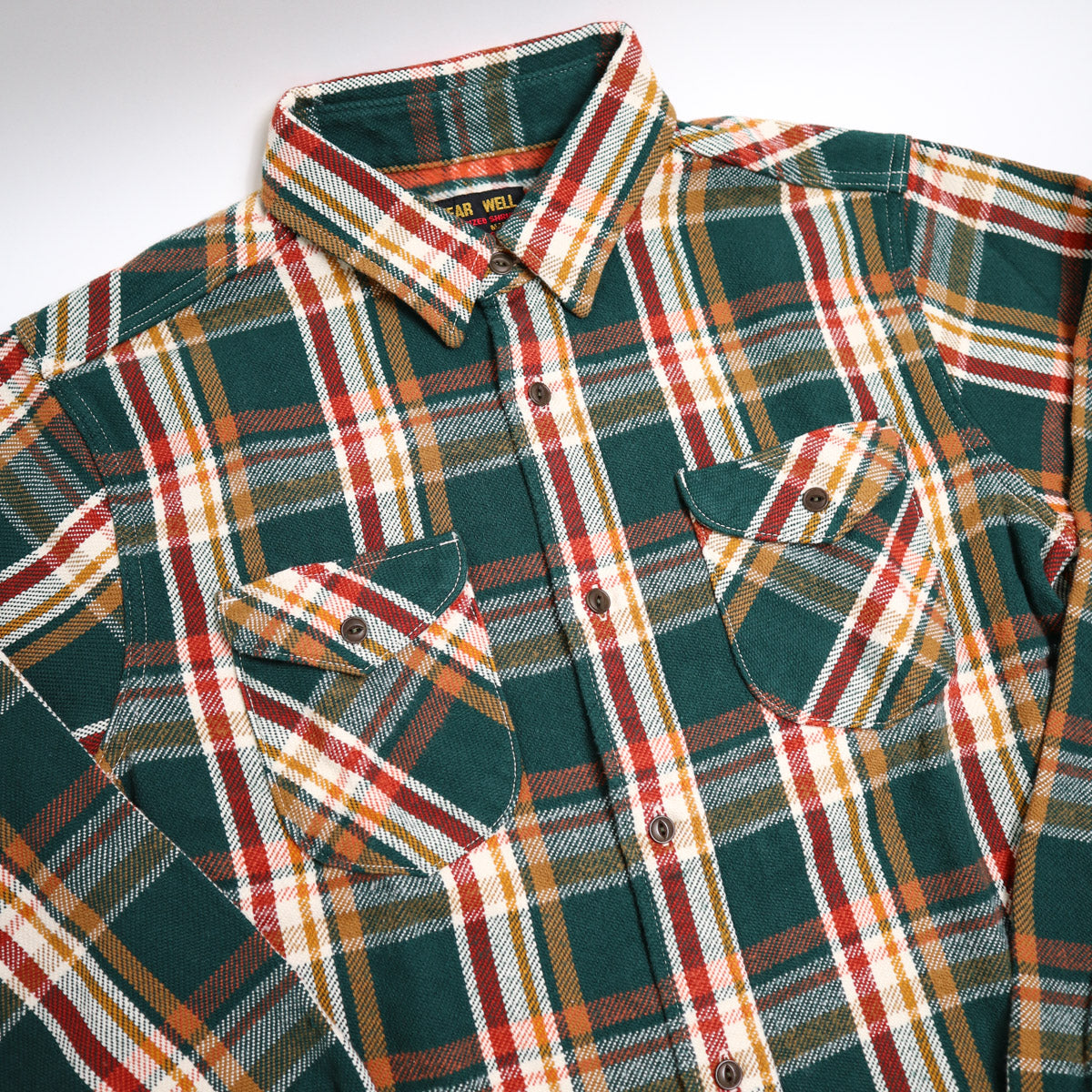 502553 Heavy Flannel Shirt Green