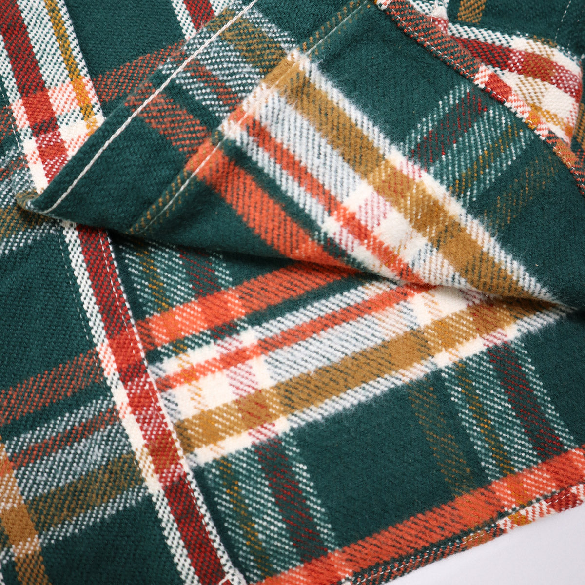 502553 Heavy Flannel Shirt Green