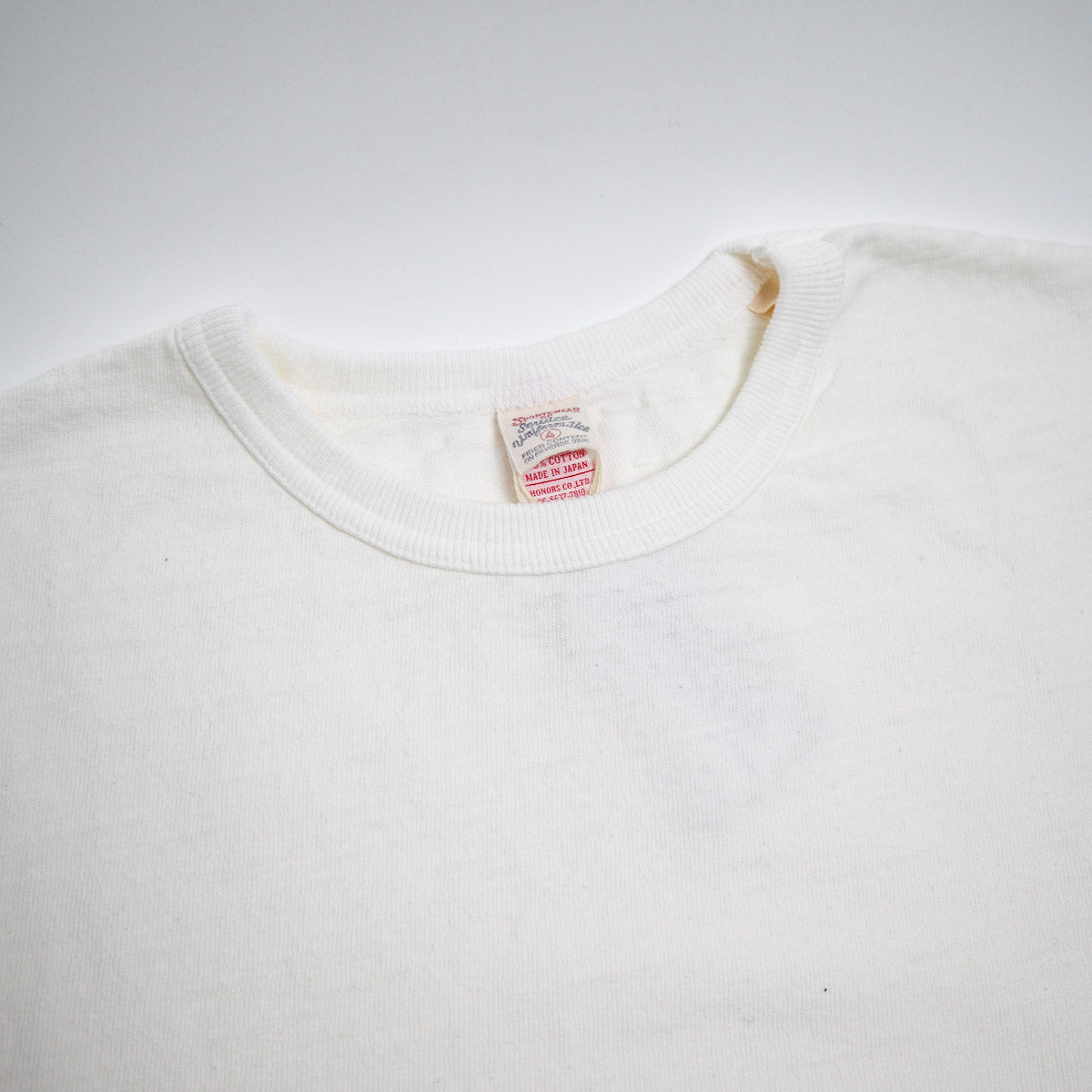 No. 8 Slub Nep Long Sleeve T-Shirt White