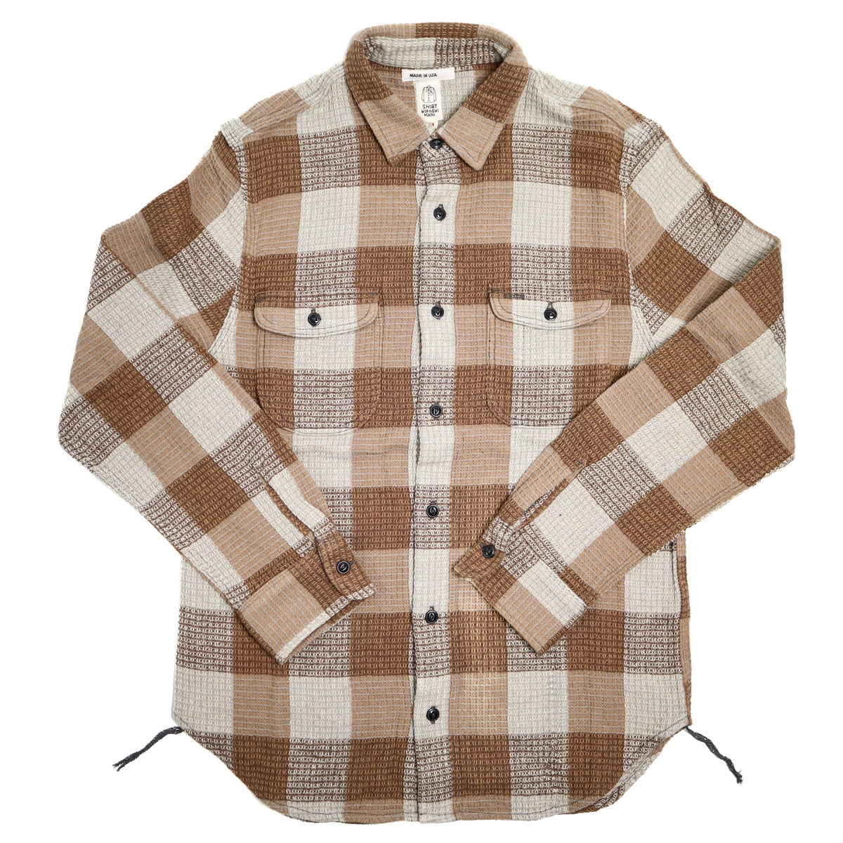 The Brace Waffle Plaid Shirt Fog