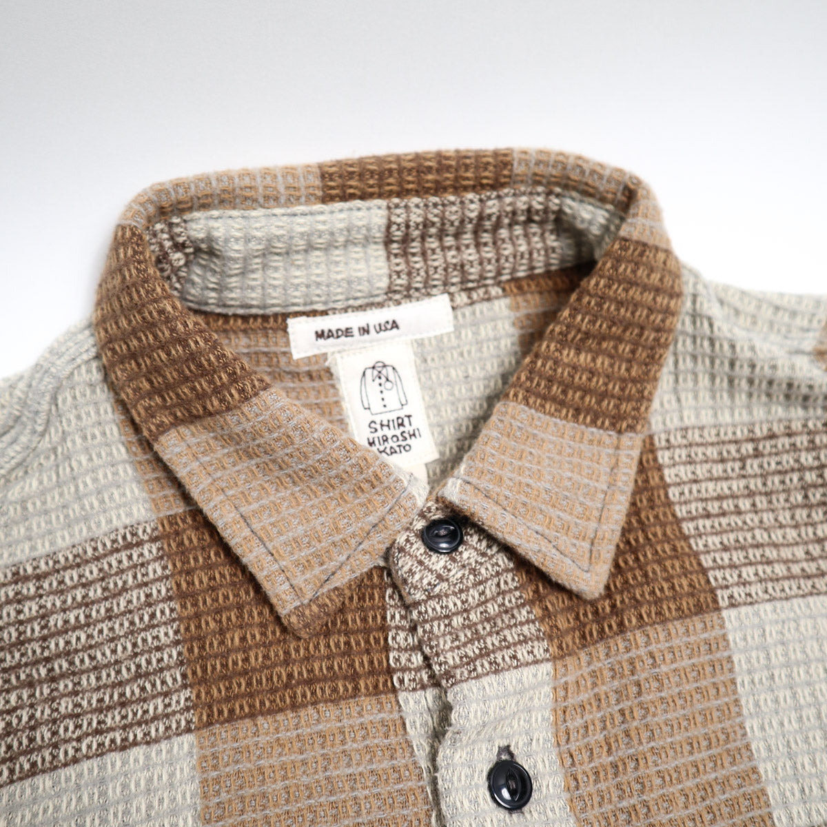 The Brace Waffle Plaid Shirt Fog