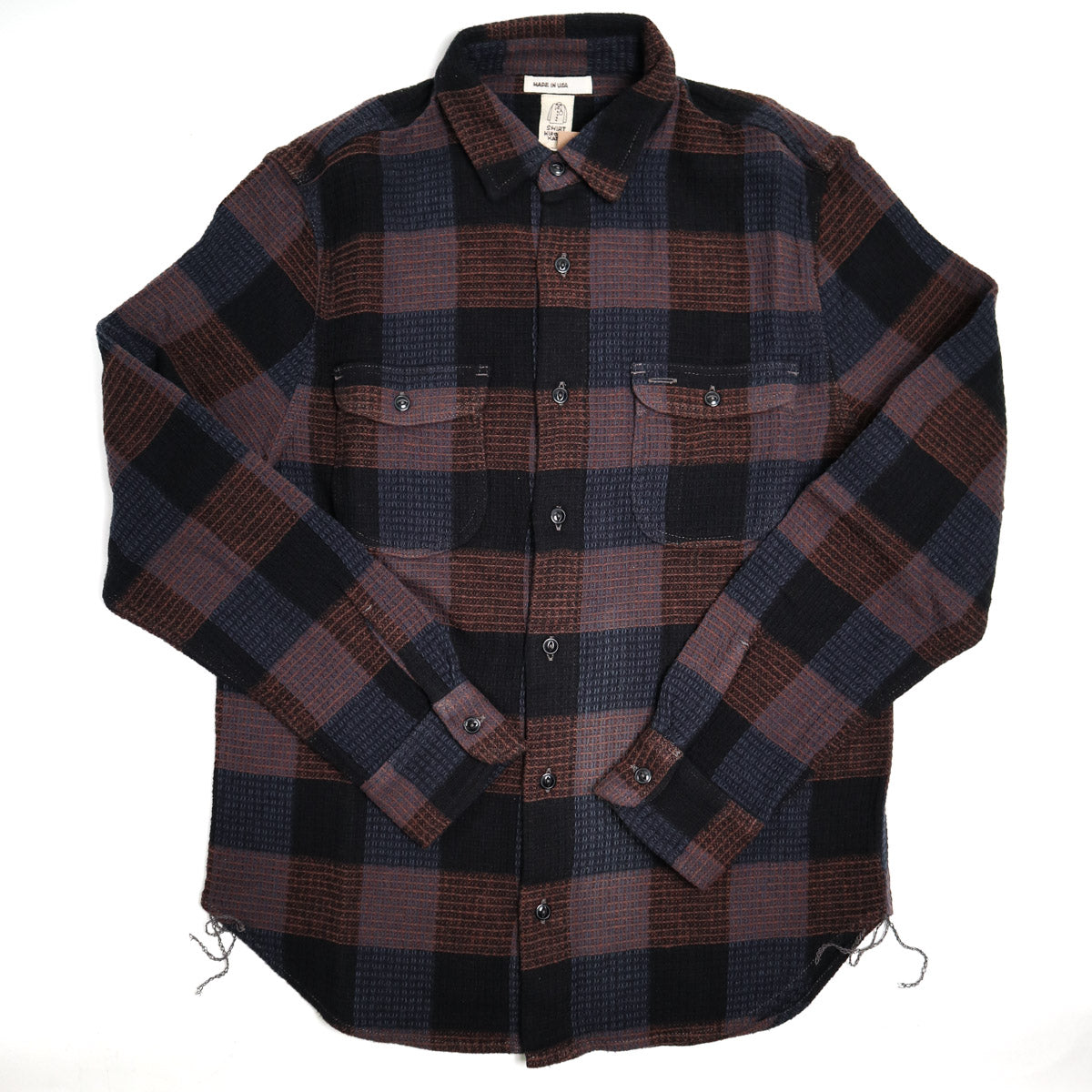 The Brace Waffle Plaid Shirt Coal