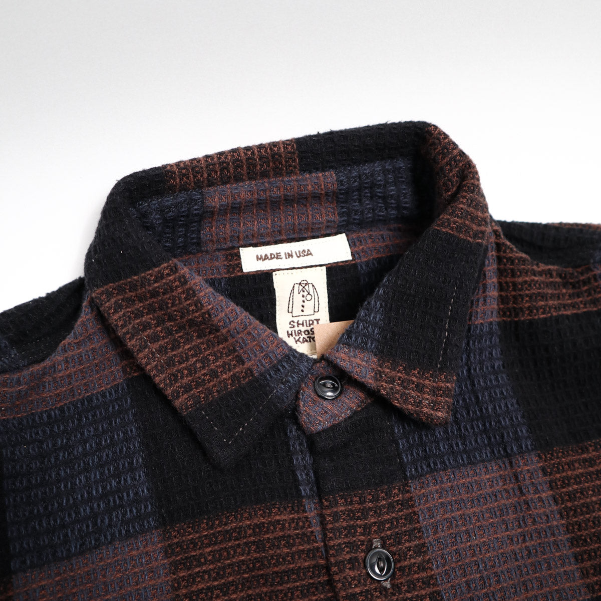 The Brace Waffle Plaid Shirt Coal