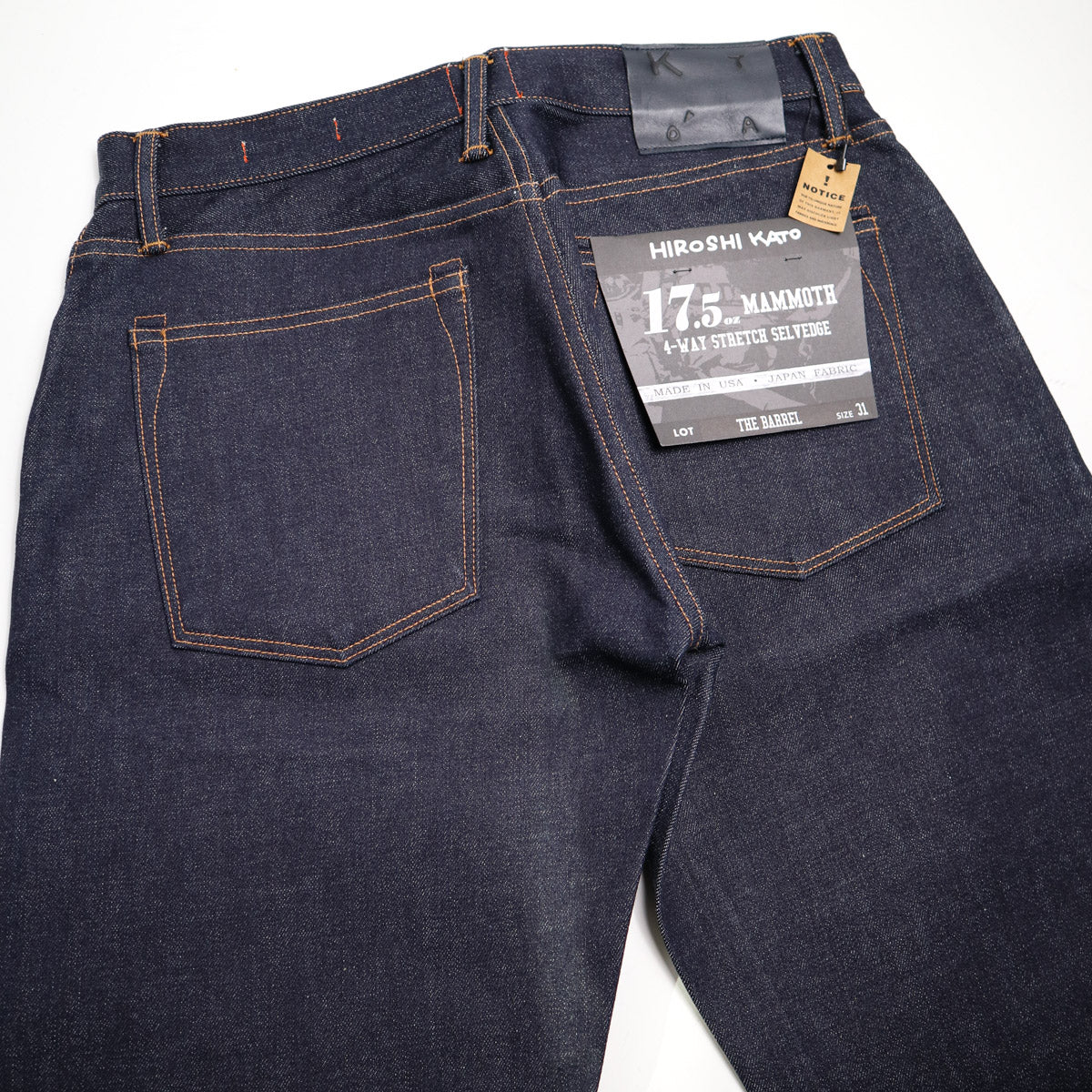 The Barrel 17.5oz Mammoth Raw Indigo Selvedge Denim