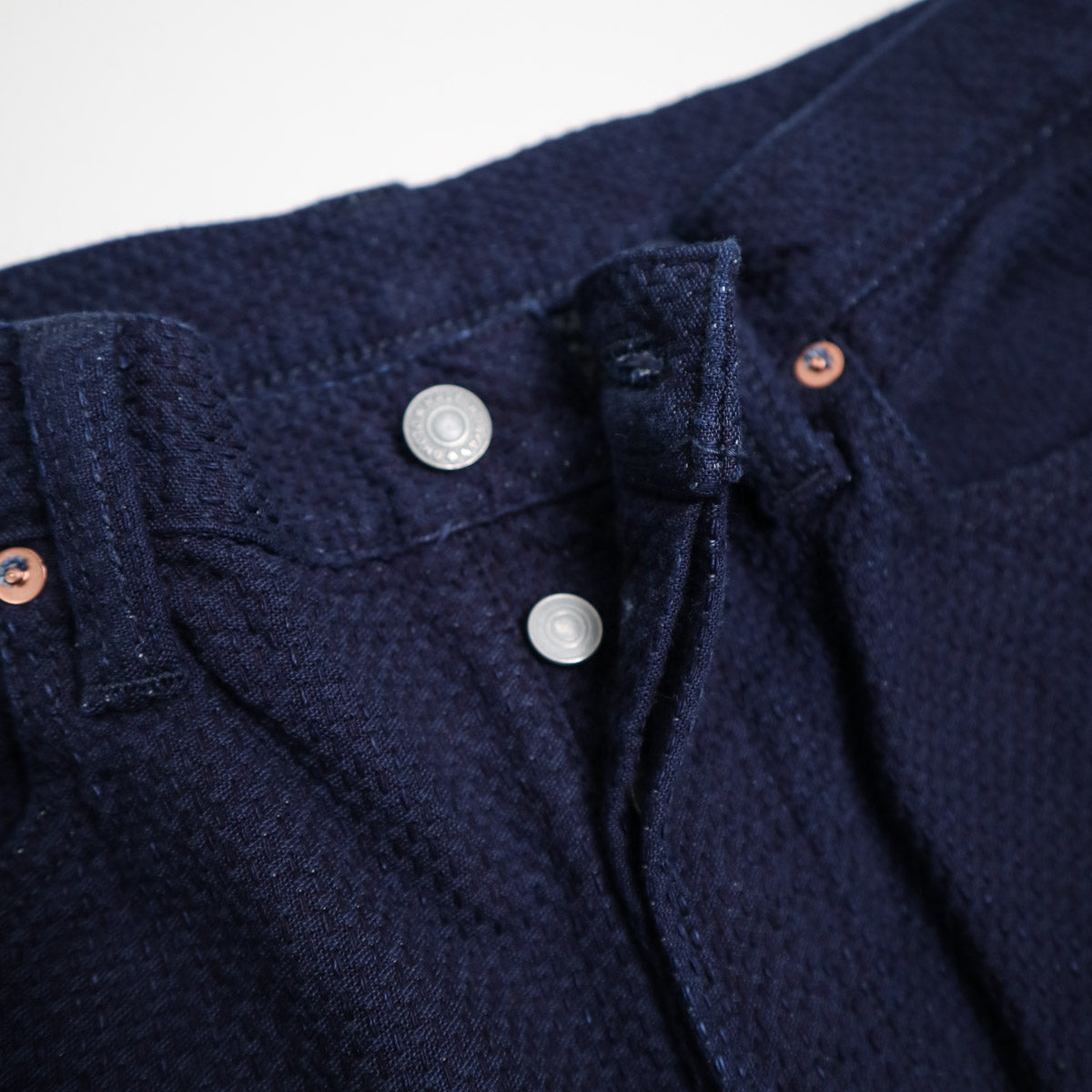 0621 15oz Ori-Sashi Sashiko Relax Fit - Indigo