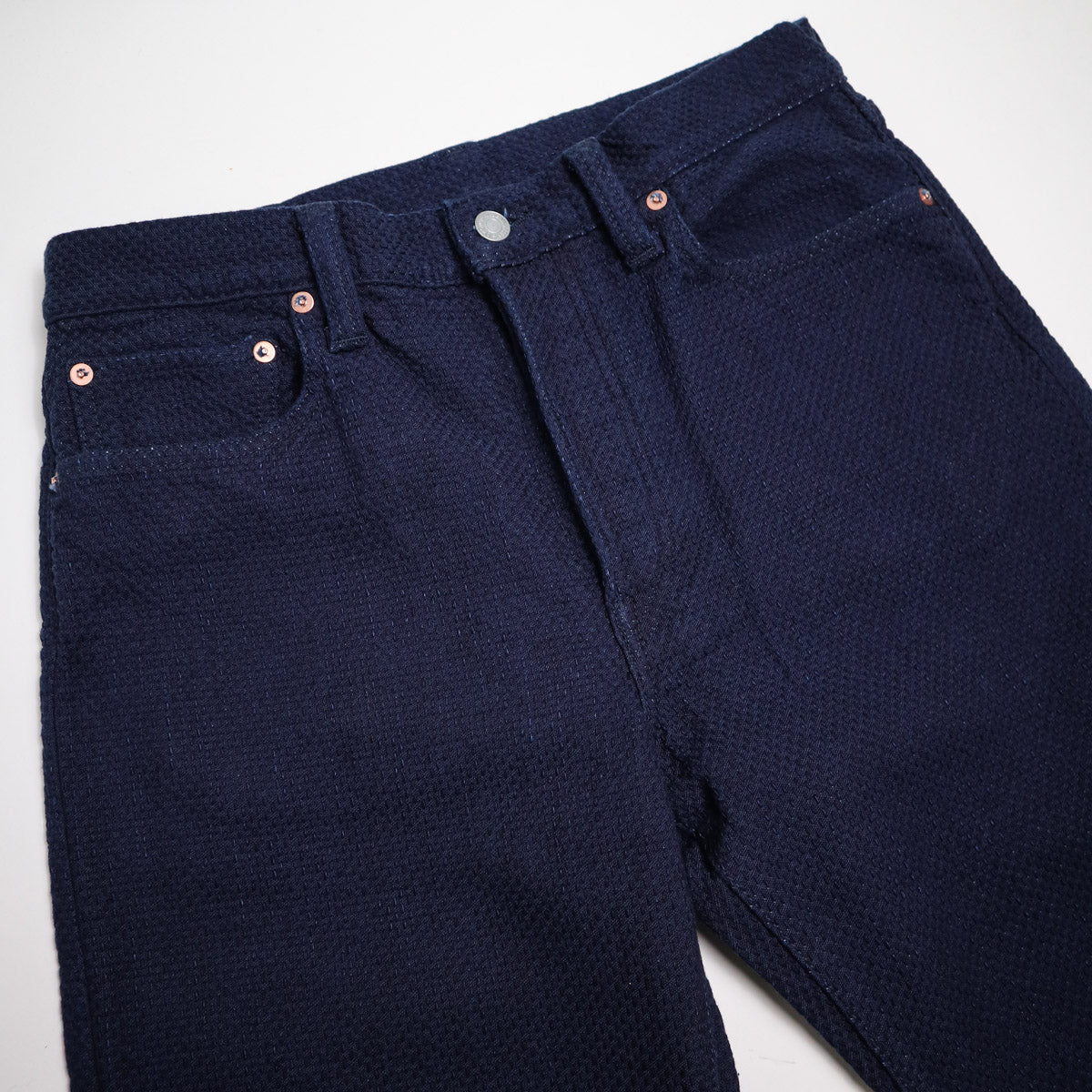 0621 15oz Ori-Sashi Sashiko Relax Fit - Indigo