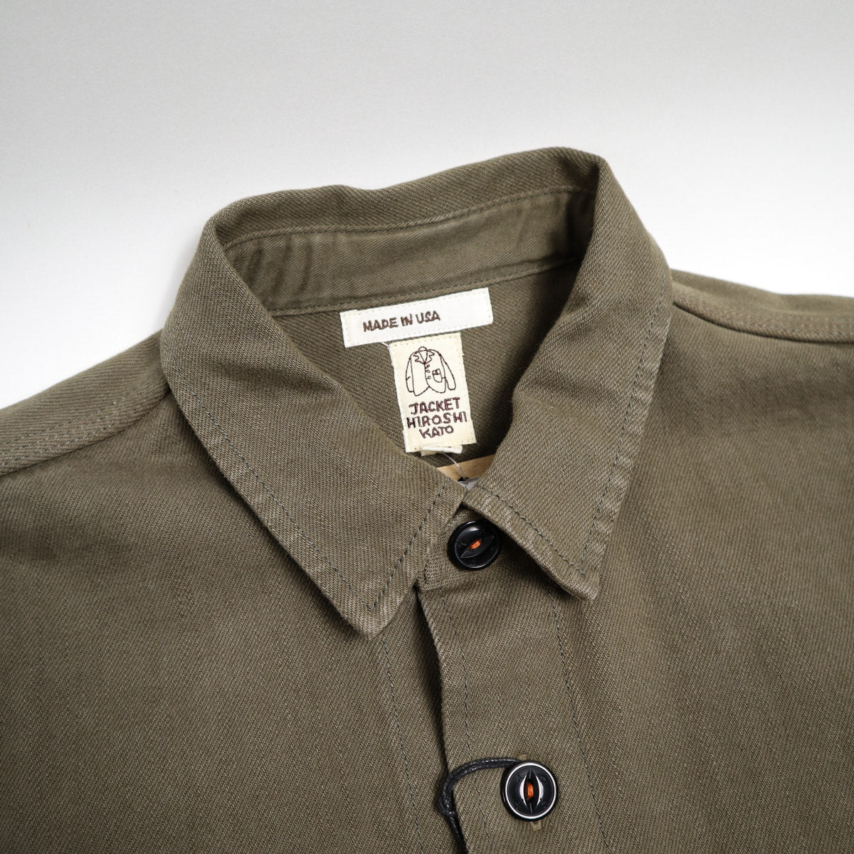 The Anvil Shirt Jacket 14oz Natural Slub Military Green
