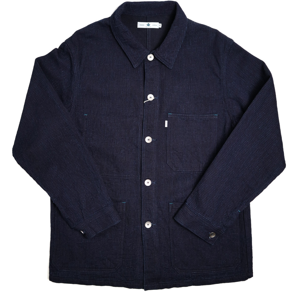 3720 12oz Cube Sashiko Denim Chore Jacket - Indigo