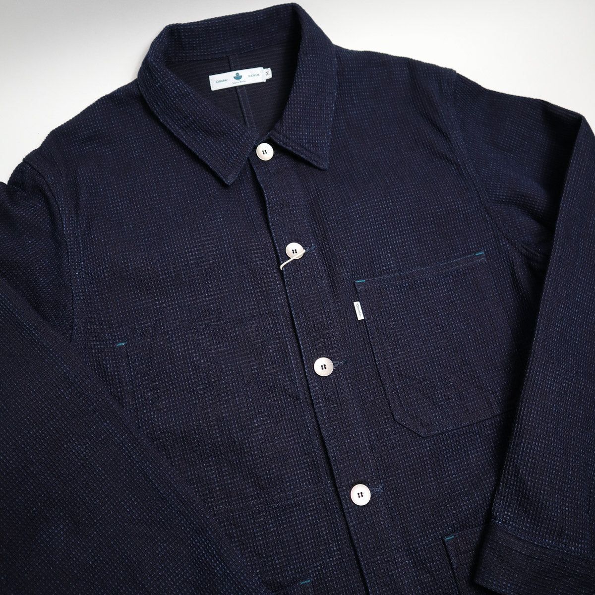 3720 12oz Cube Sashiko Denim Chore Jacket - Indigo