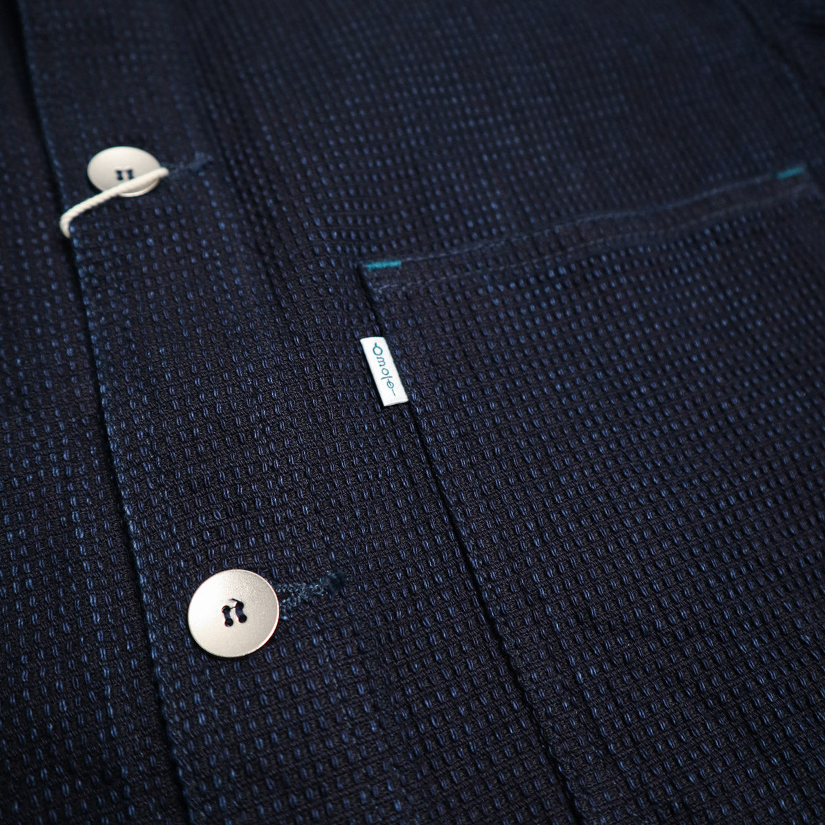 3720 12oz Cube Sashiko Denim Chore Jacket - Indigo