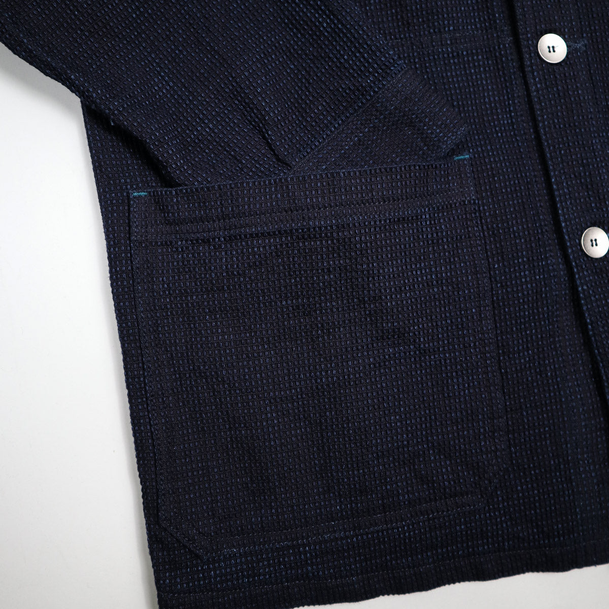 3720 12oz Cube Sashiko Denim Chore Jacket - Indigo