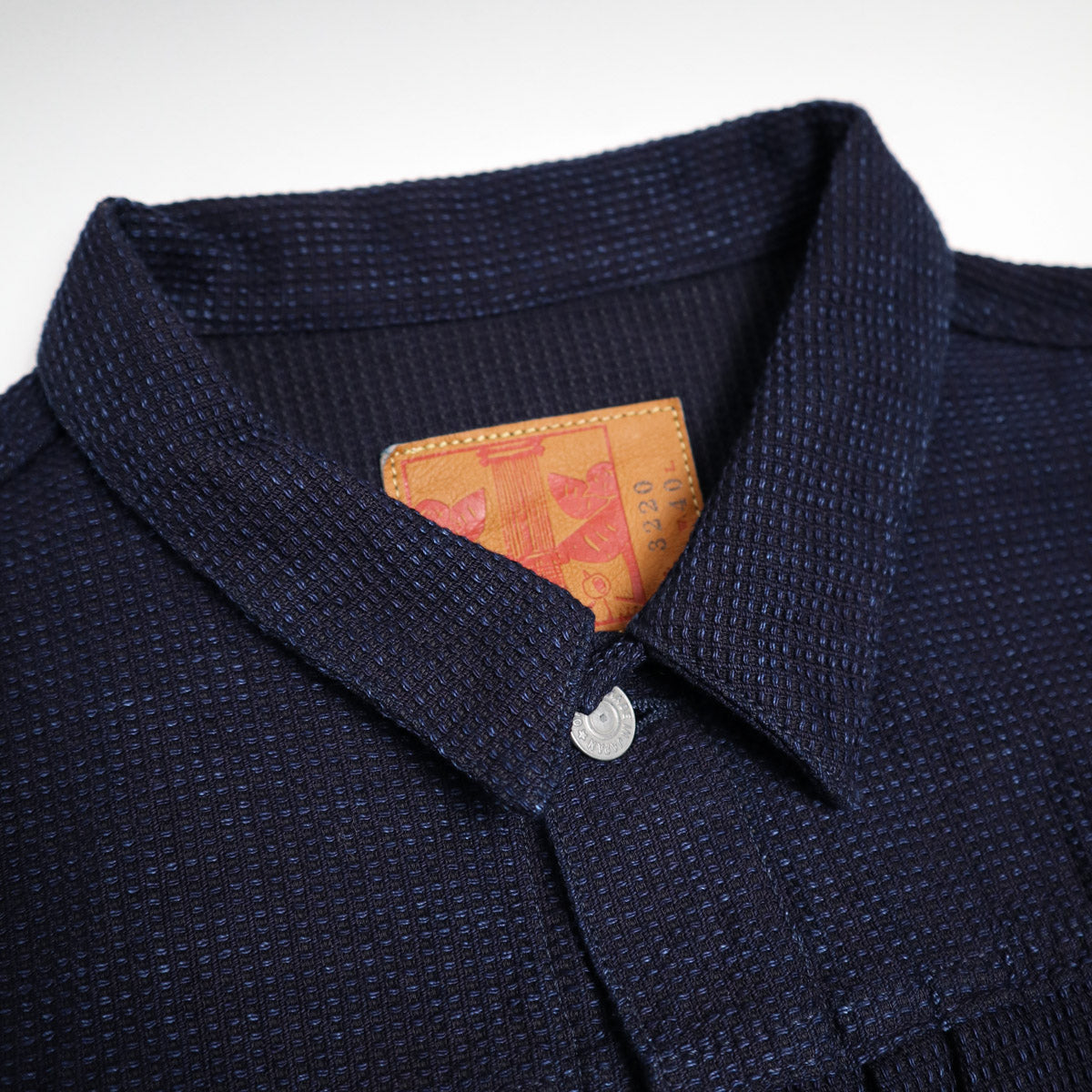 3220 12oz Cube Sashiko Denim Type 2 Jacket One Wash - Indigo