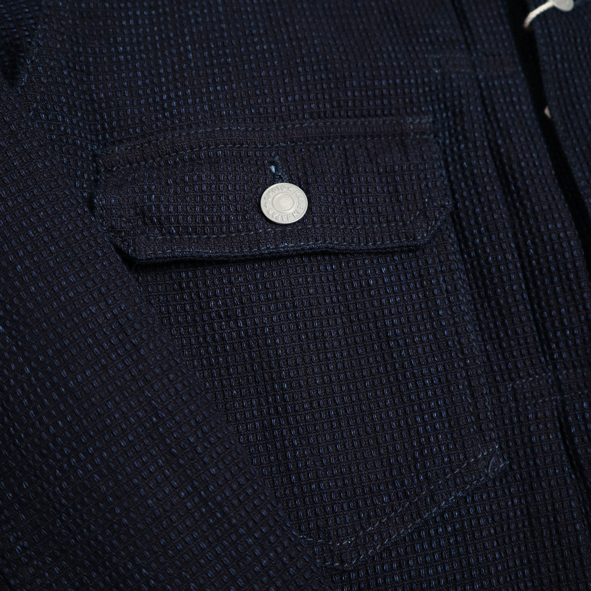3220 12oz Cube Sashiko Denim Type 2 Jacket One Wash - Indigo
